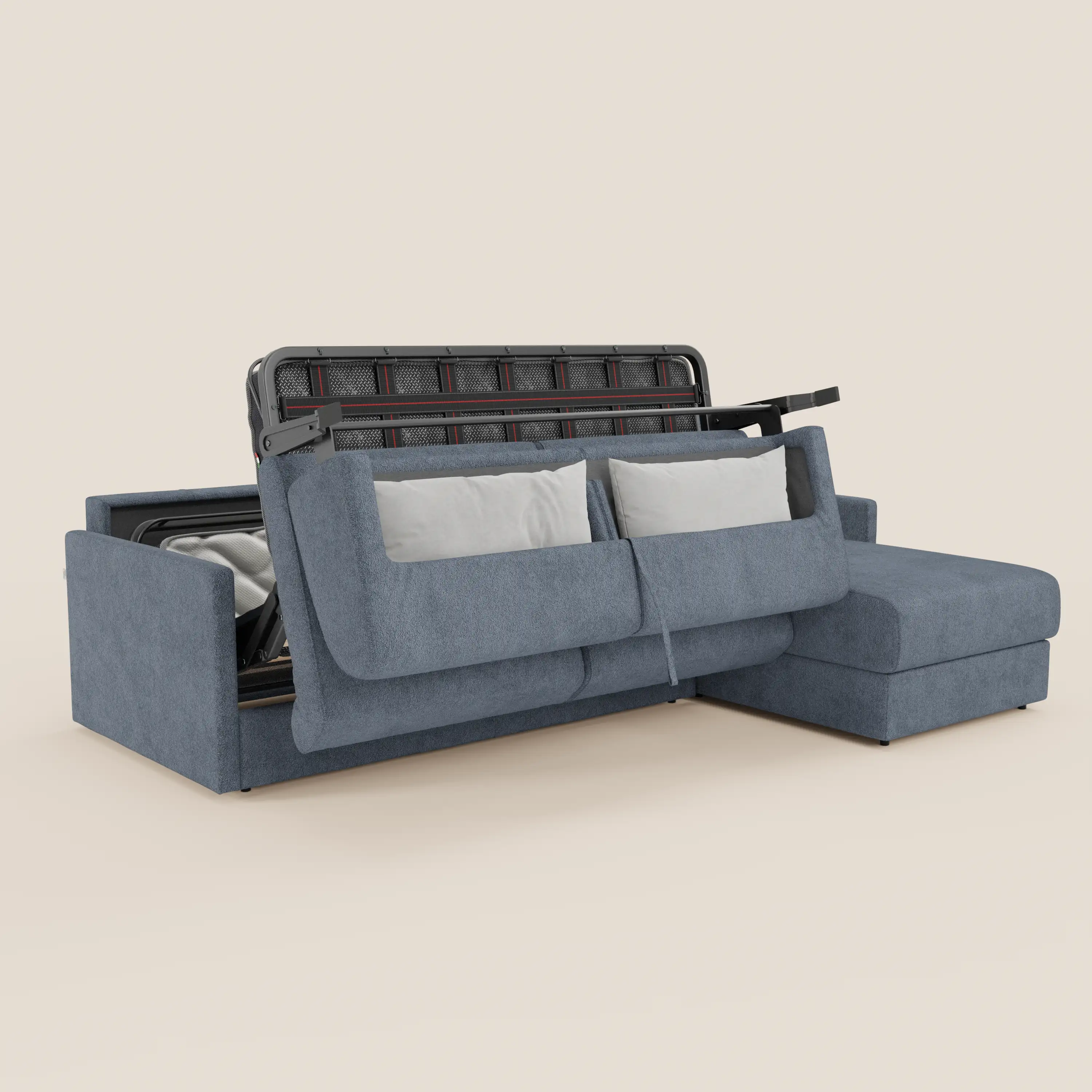 Tommy Canapé convertible avec méridienne coffre - design minimaliste et déhoussable en tissu détachable effet coton T33 - Image 213