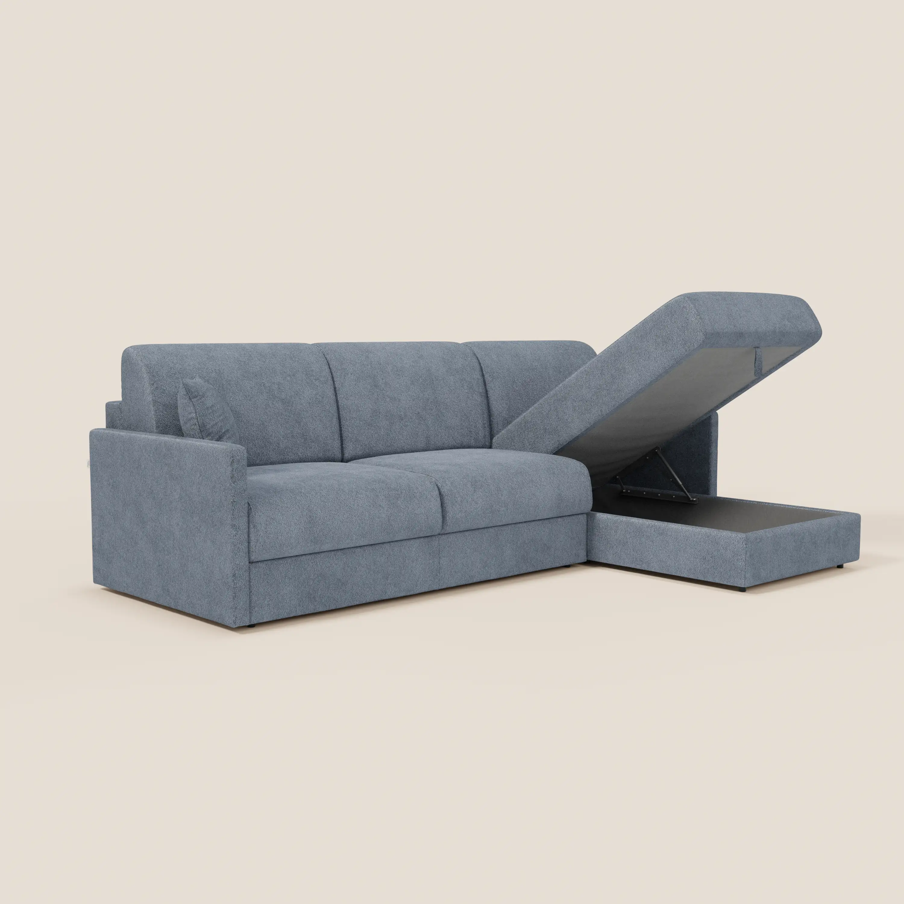 Tommy Canapé convertible avec méridienne coffre - design minimaliste et déhoussable en tissu détachable effet coton T33 - Image 216
