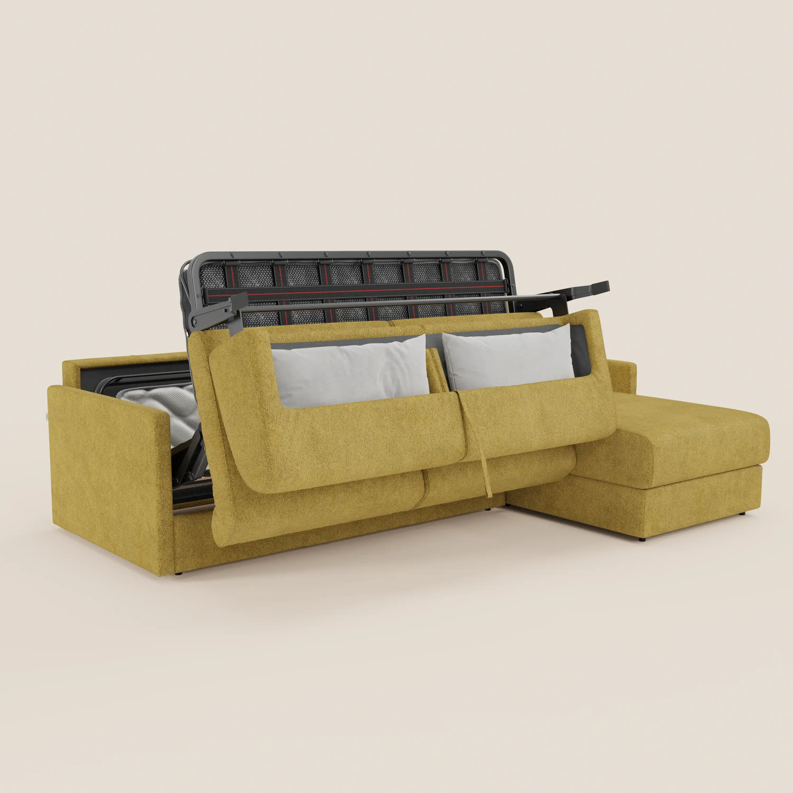 Tommy Canapé convertible avec méridienne coffre - design minimaliste et déhoussable en tissu détachable effet coton T33 - Image 22