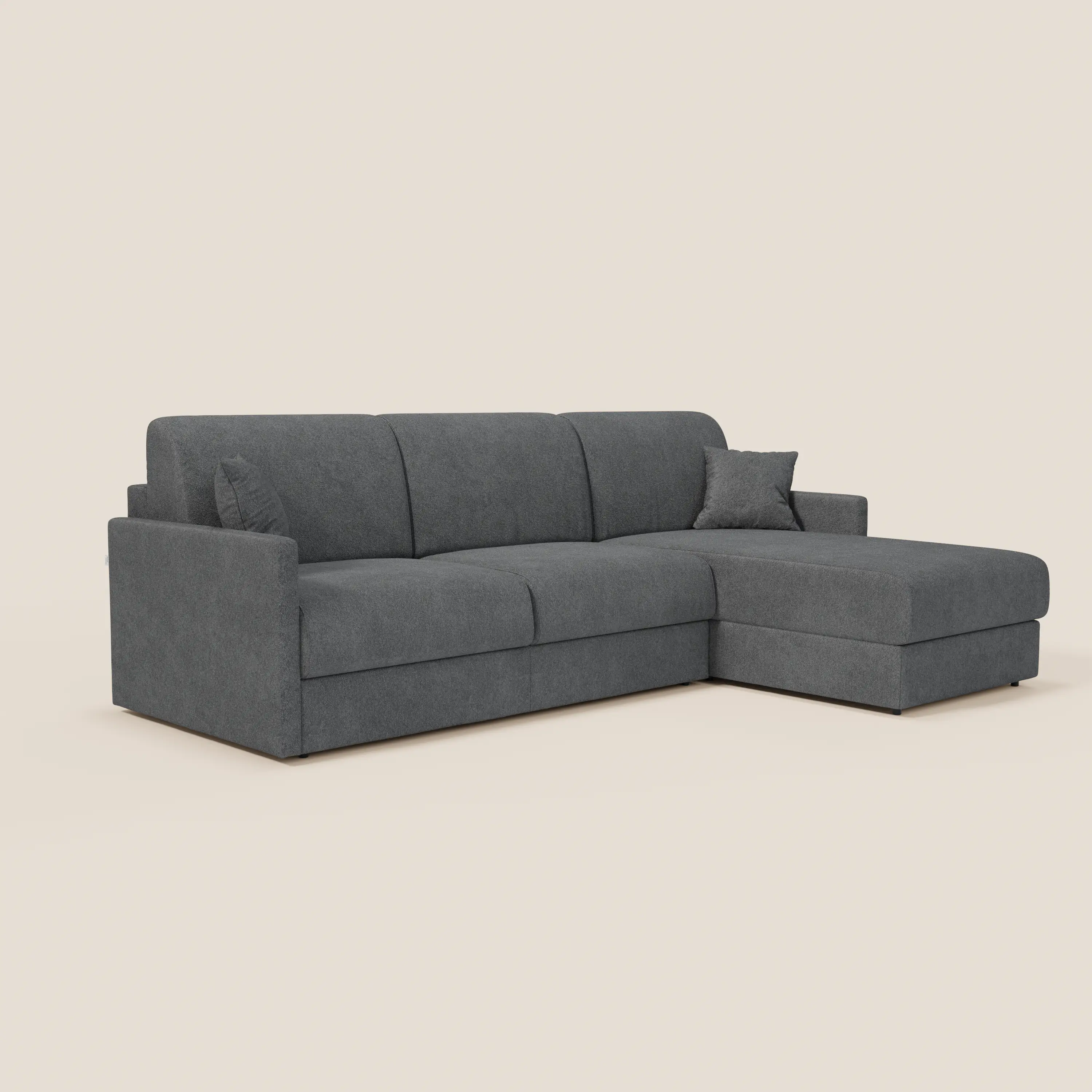 Tommy Canapé convertible avec méridienne coffre - design minimaliste et déhoussable en tissu détachable effet coton T33 - Image 227