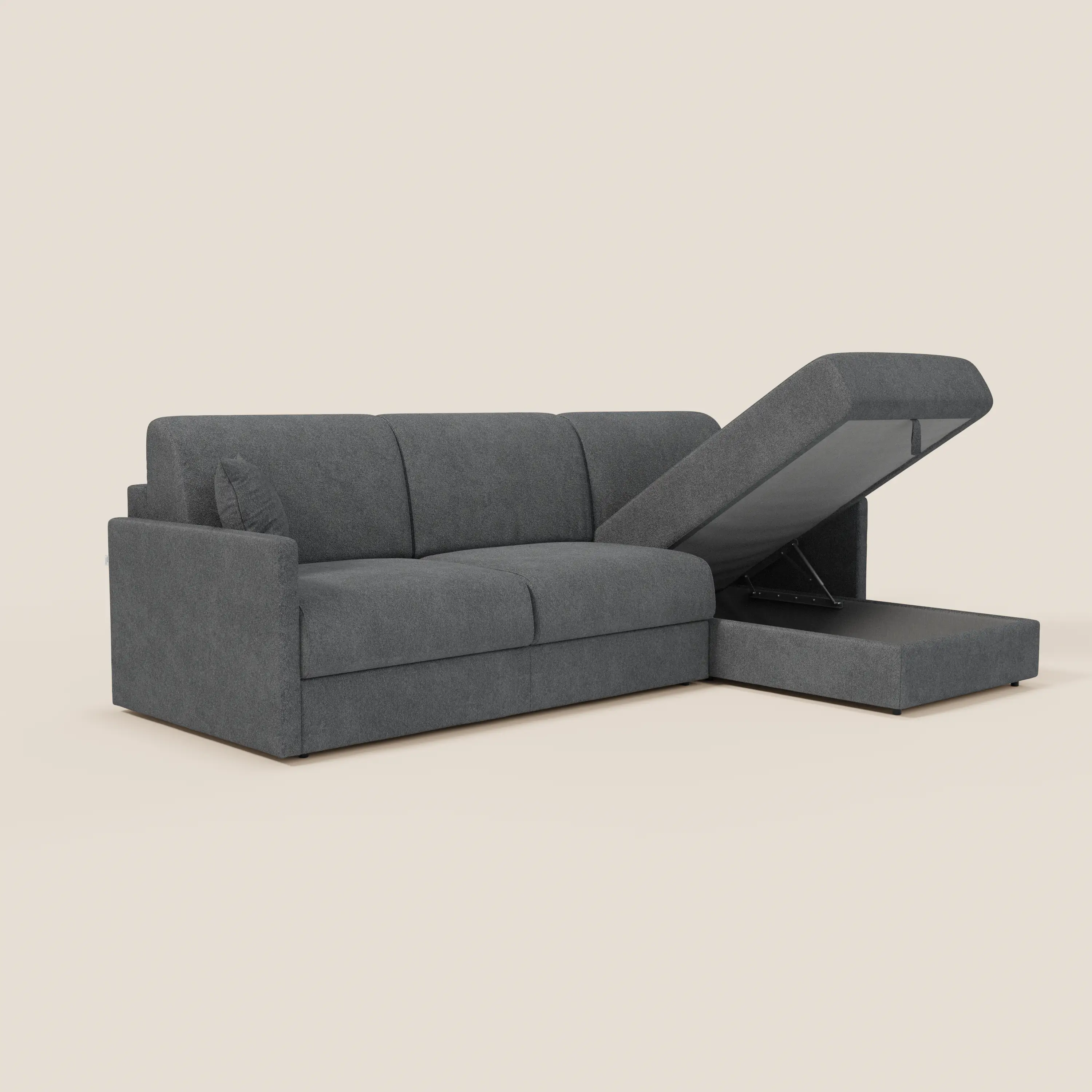 Tommy Canapé convertible avec méridienne coffre - design minimaliste et déhoussable en tissu détachable effet coton T33 - Image 231