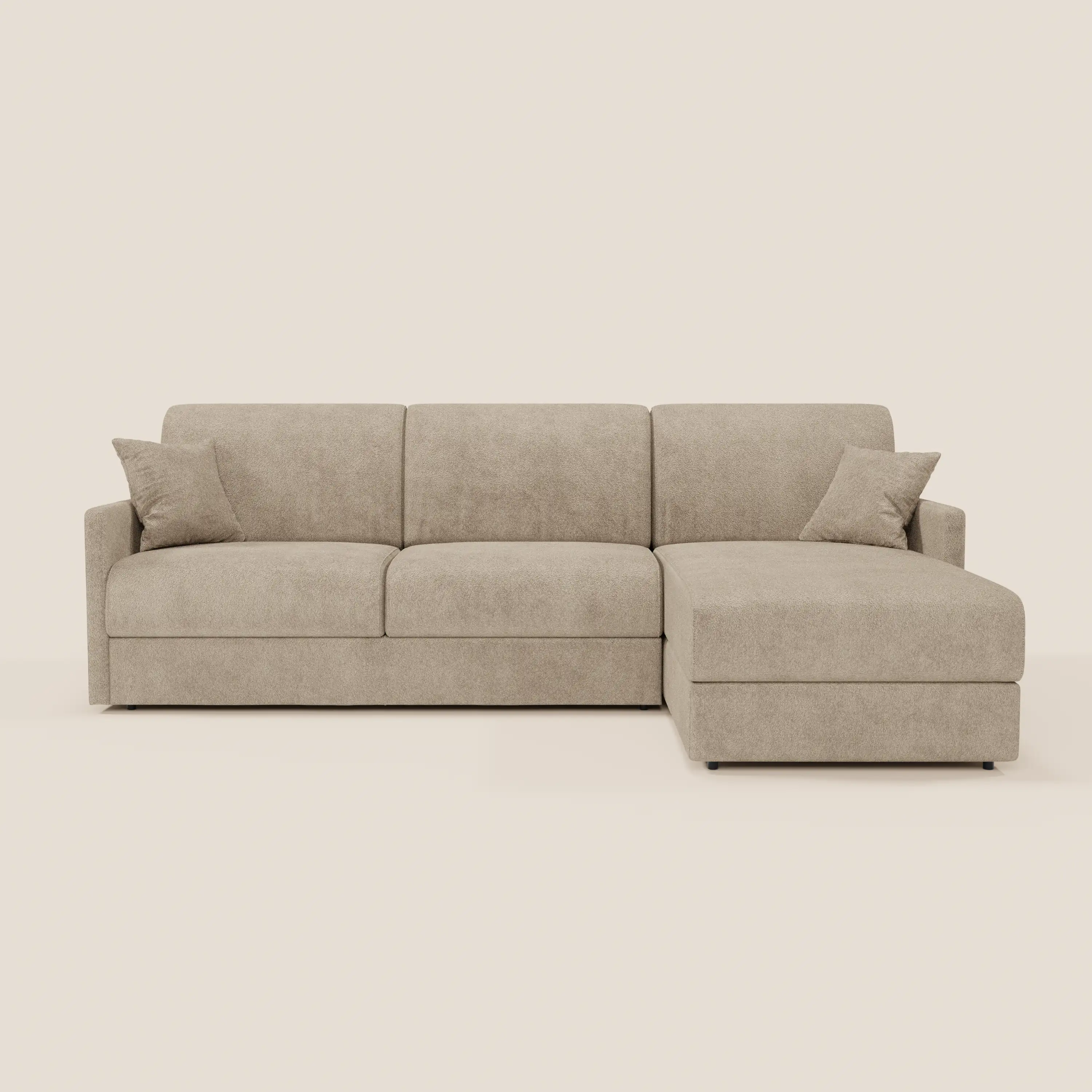 Tommy Canapé convertible avec méridienne coffre - design minimaliste et déhoussable en tissu détachable effet coton T33 - Image 3