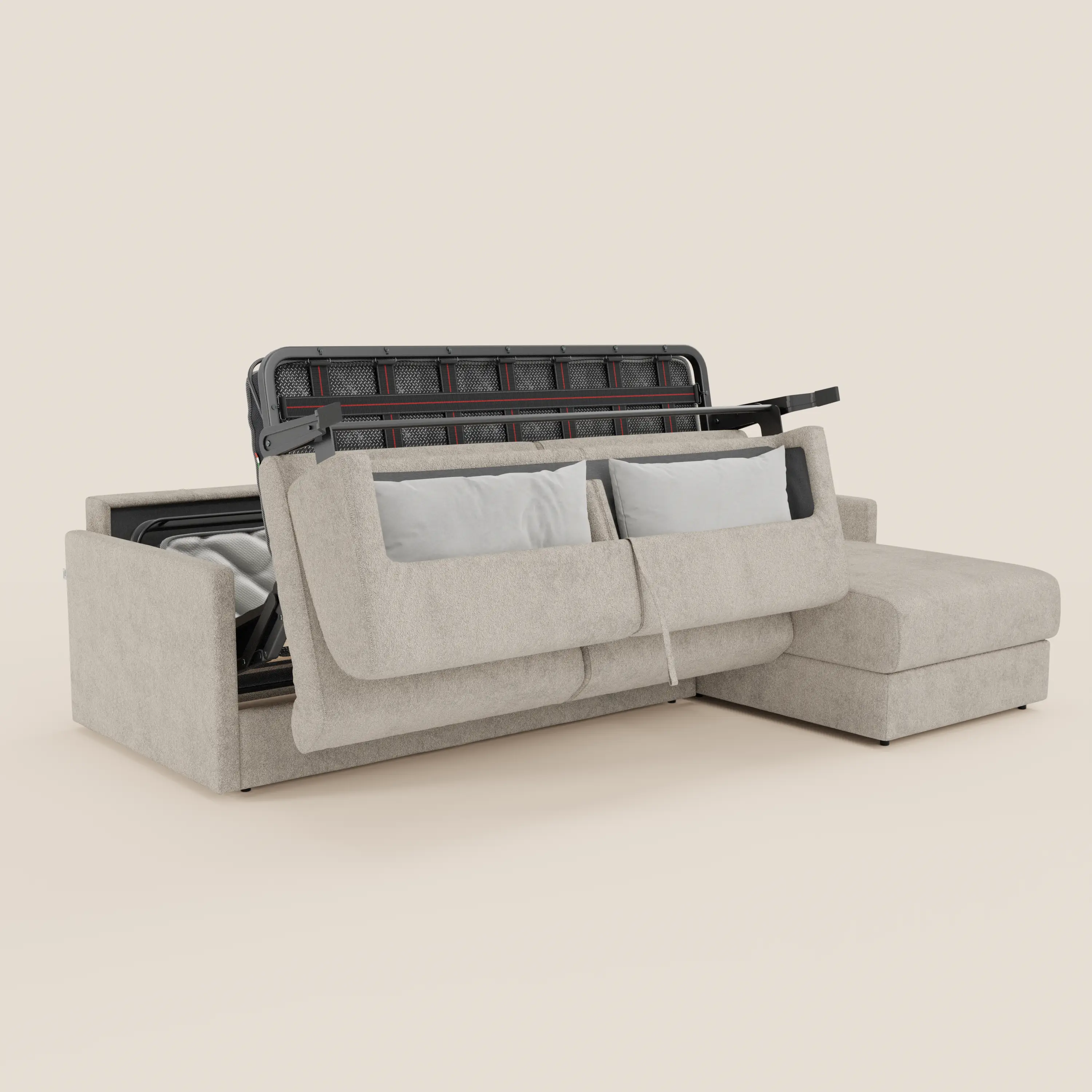 Tommy Canapé convertible avec méridienne coffre - design minimaliste et déhoussable en tissu détachable effet coton T33 - Image 38