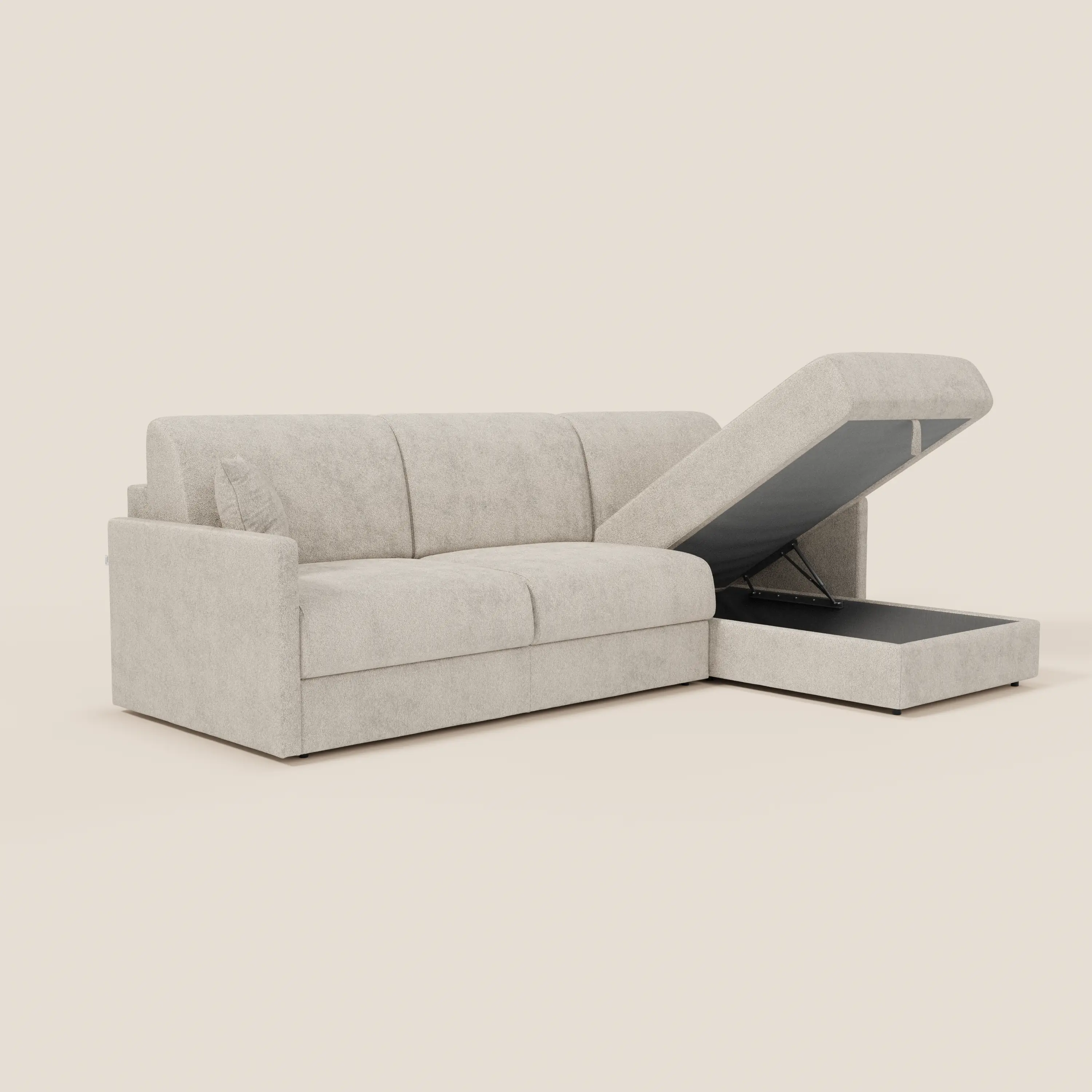 Tommy Canapé convertible avec méridienne coffre - design minimaliste et déhoussable en tissu détachable effet coton T33 - Image 42