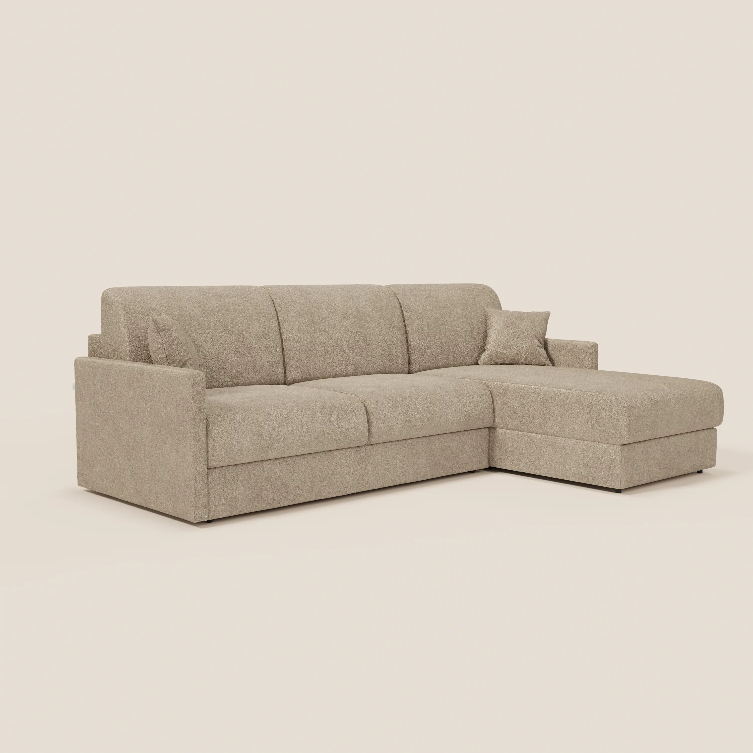 Tommy Canapé convertible avec méridienne coffre - design minimaliste et déhoussable en tissu détachable effet coton T33 - Image 5