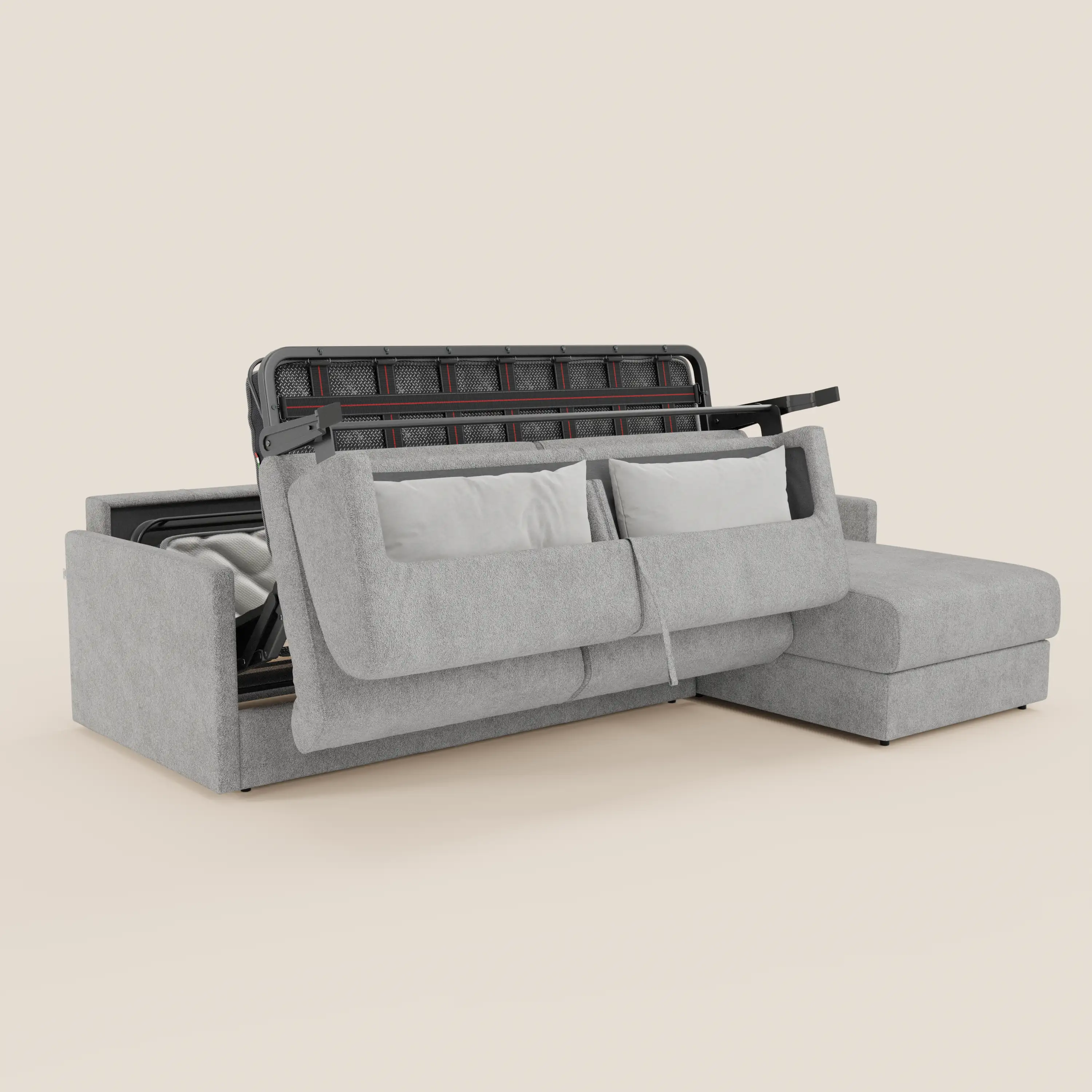 Tommy Canapé convertible avec méridienne coffre - design minimaliste et déhoussable en tissu détachable effet coton T33 - Image 69