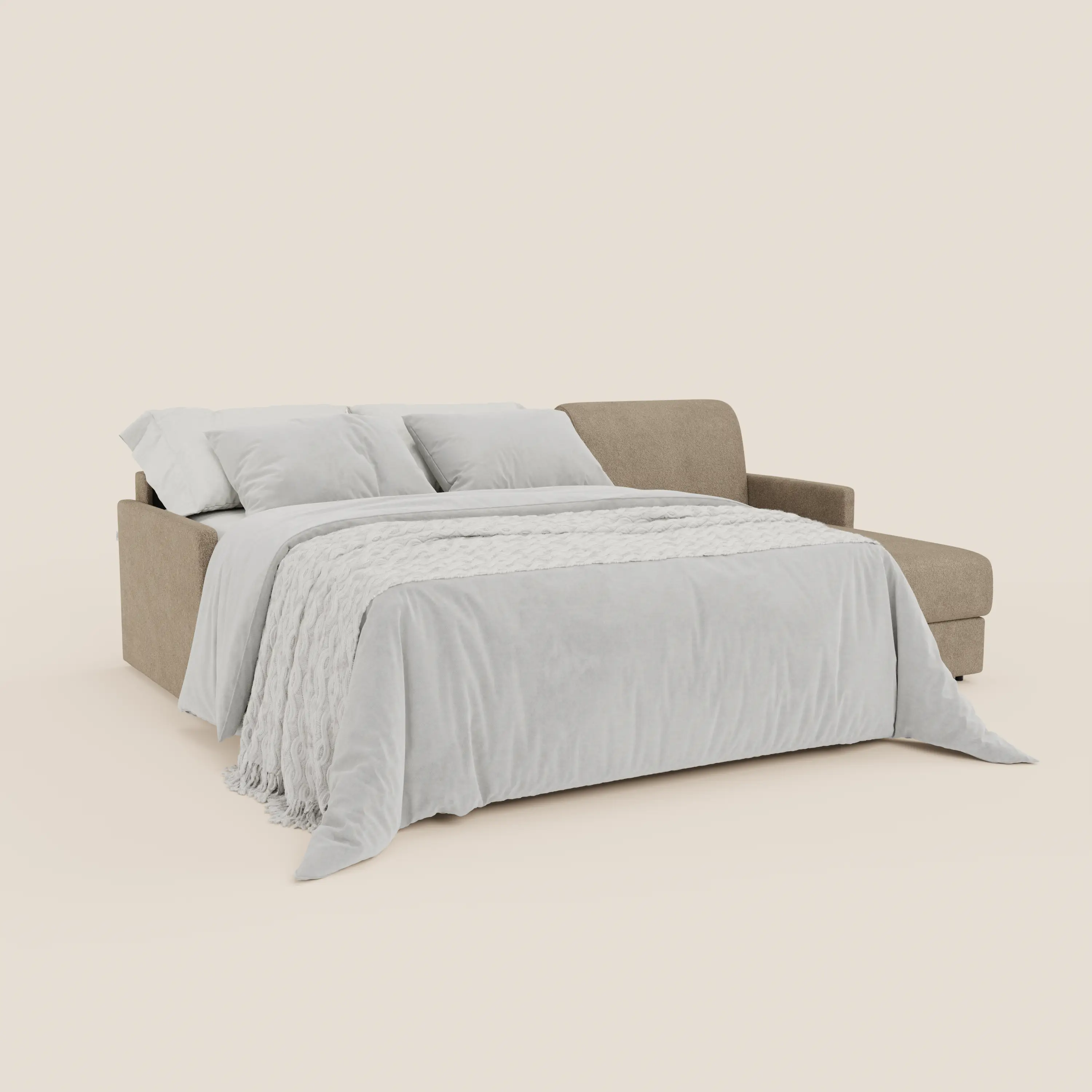 Tommy Canapé convertible avec méridienne coffre - design minimaliste et déhoussable en tissu détachable effet coton T33 - Image 7
