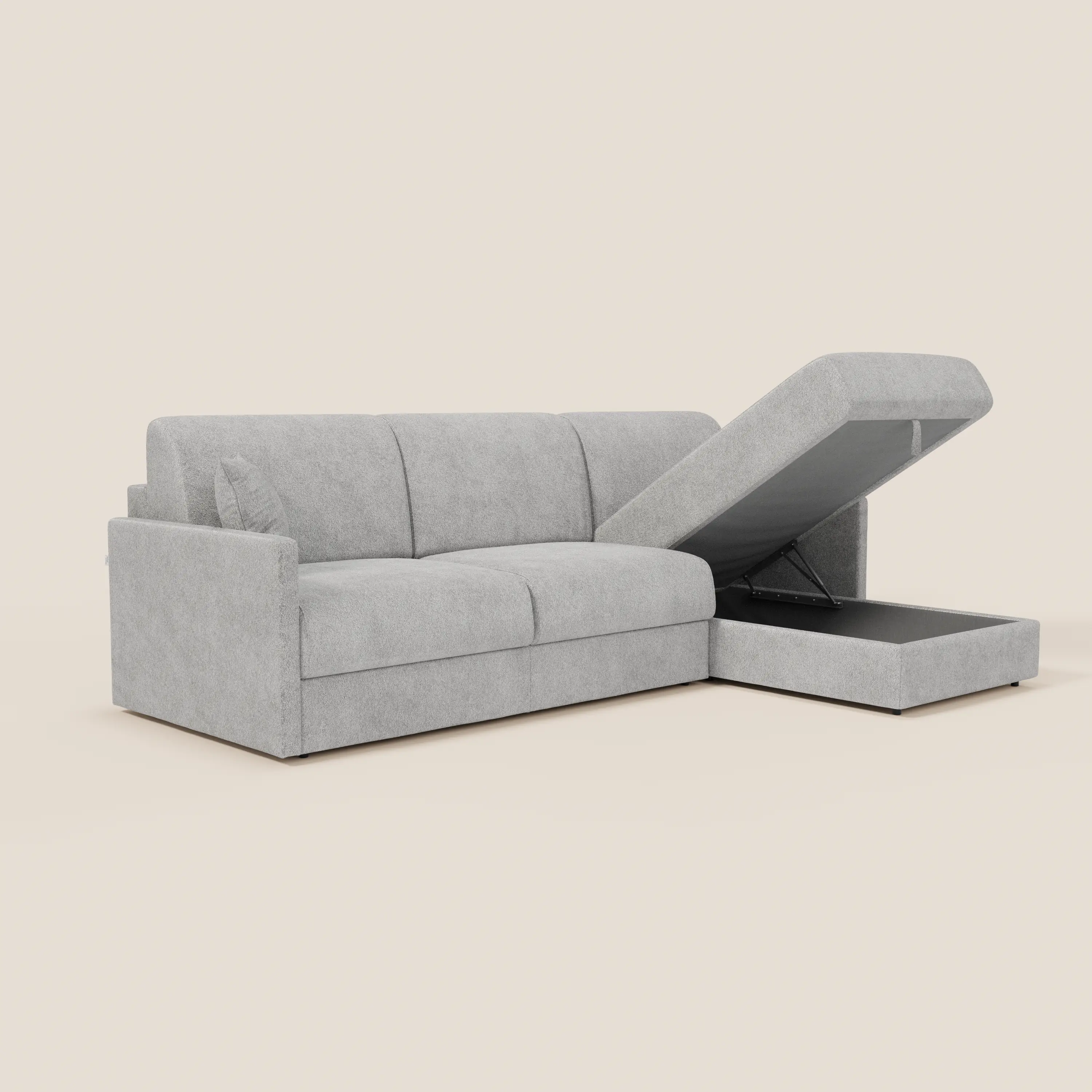 Tommy Canapé convertible avec méridienne coffre - design minimaliste et déhoussable en tissu détachable effet coton T33 - Image 74