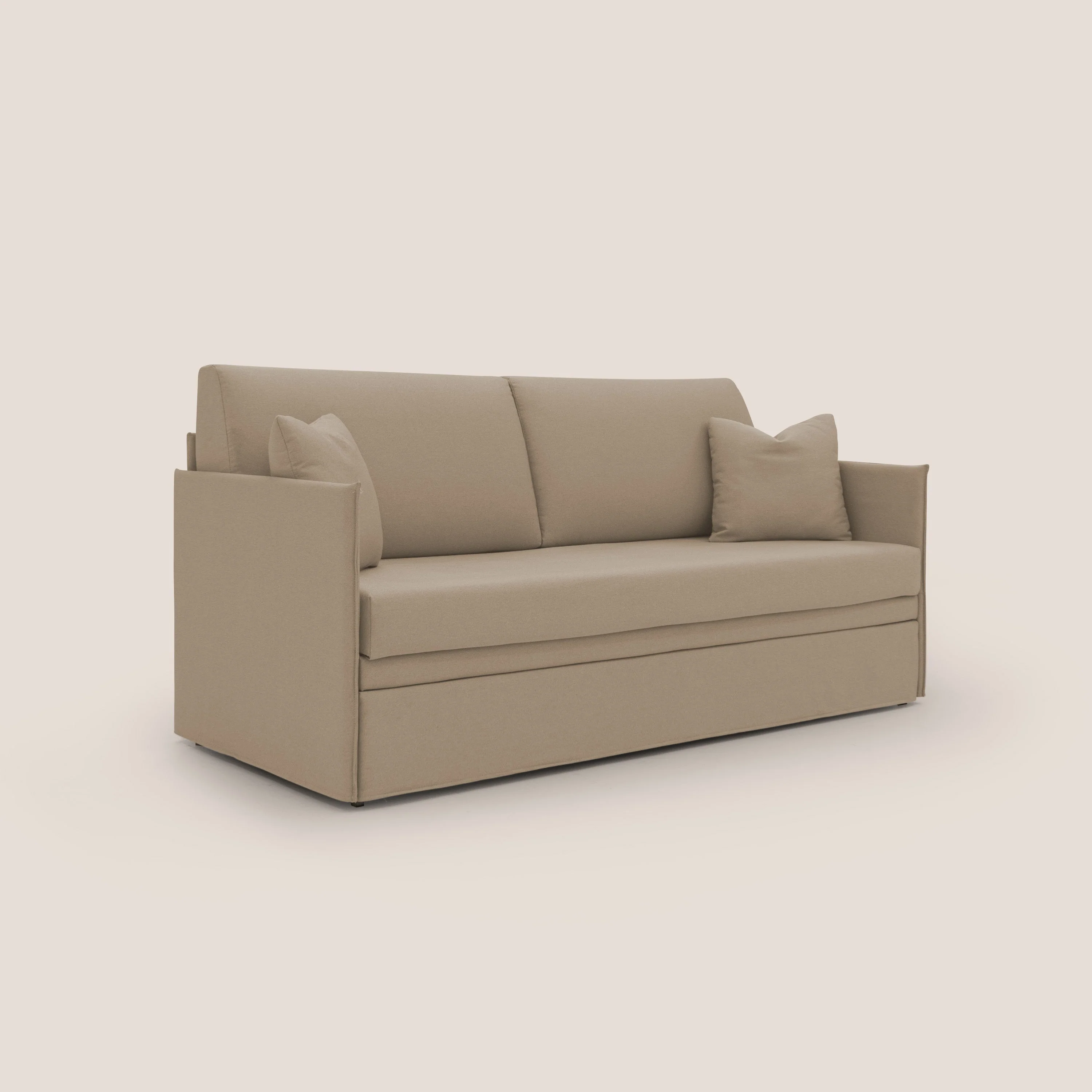 Tortona Canapé duplex avec lits jumeaux et tissu effet coton imperméable T13 beige - Image 3