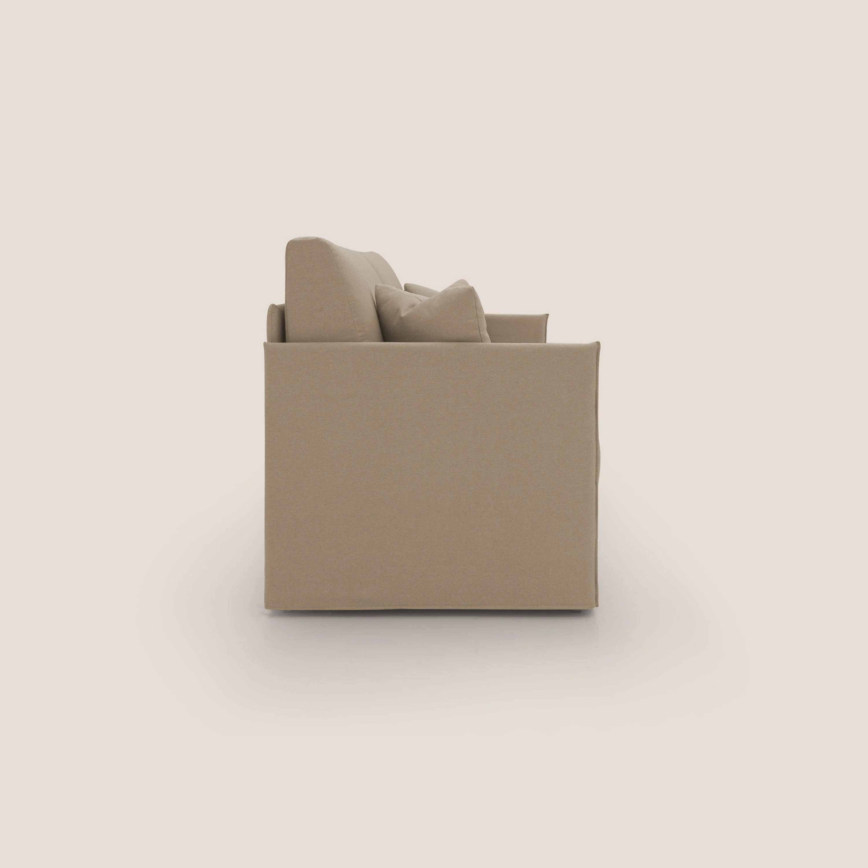 Tortona Canapé duplex avec lits jumeaux et tissu effet coton imperméable T13 beige - Image 4