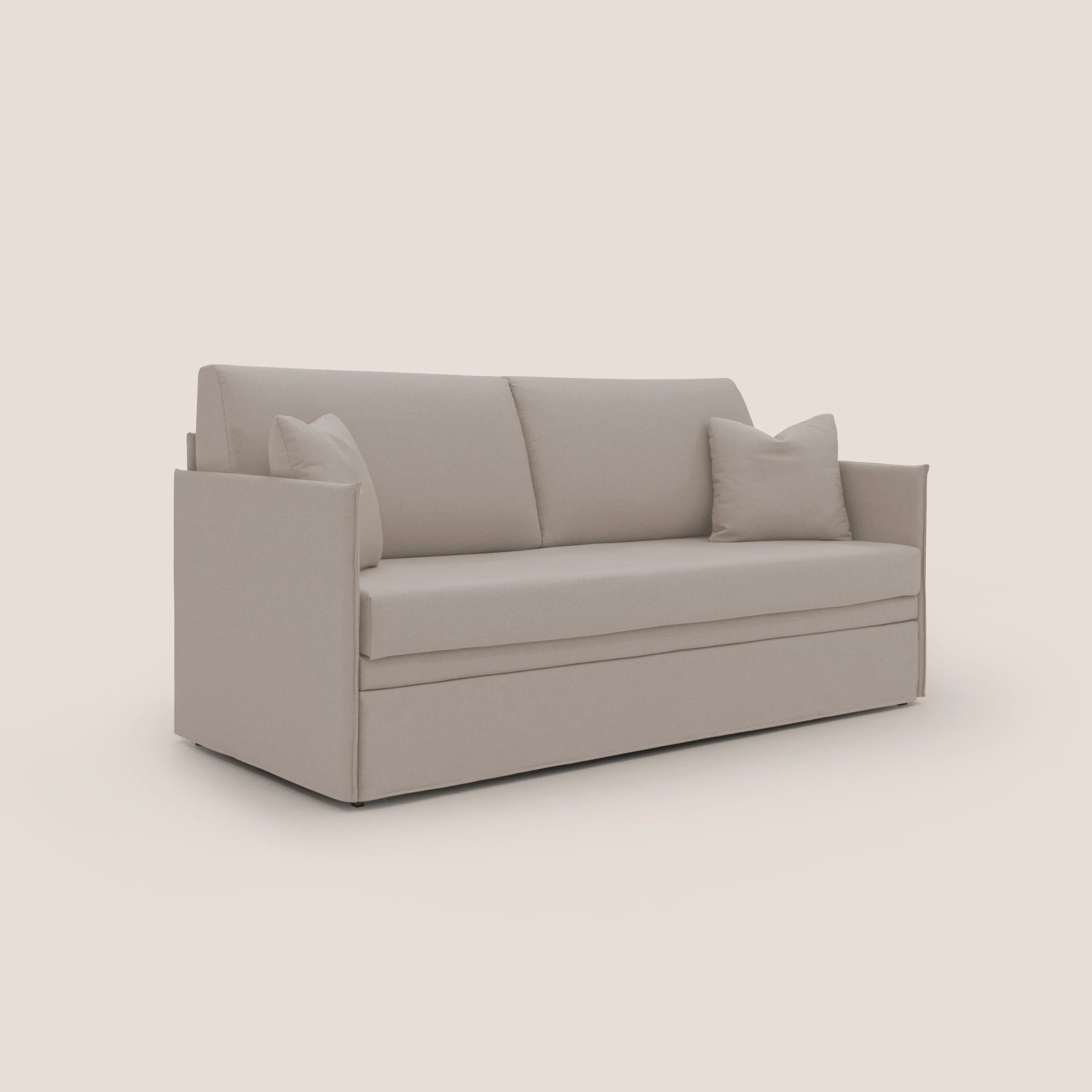 Tortona Canapé duplex avec lits jumeaux et tissu effet coton imperméable T13 crème - Image 3