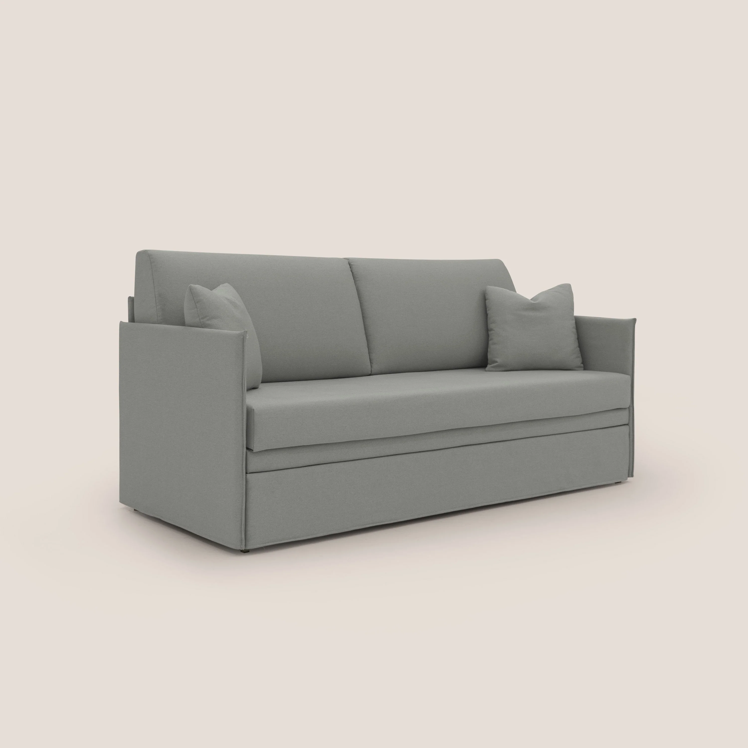 Tortona Canapé duplex avec lits jumeaux et tissu effet coton imperméable T13 gris - Image 3