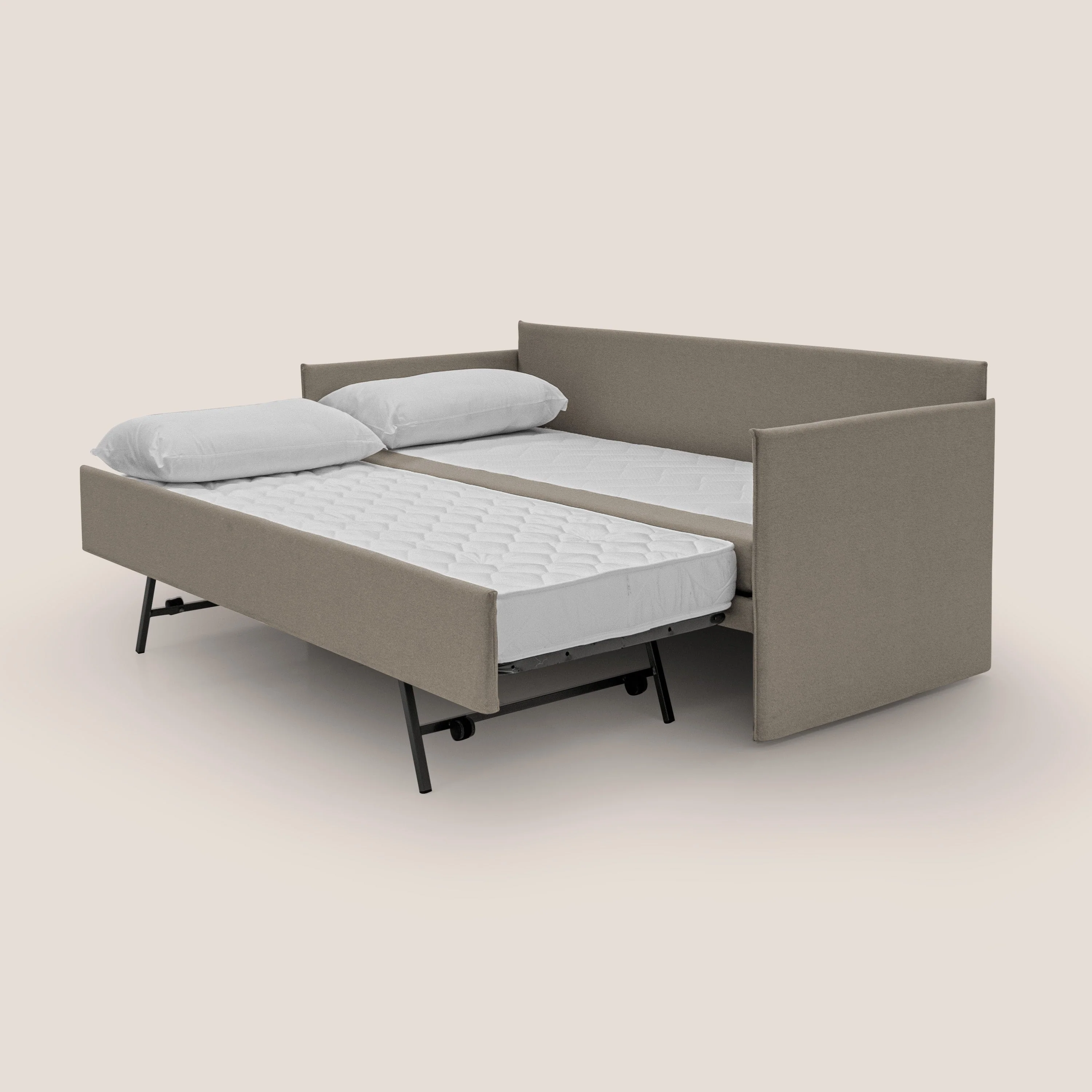 Tortona Canapé duplex avec lits jumeaux et tissu effet coton imperméable T13 Taupe tortora - Image 2