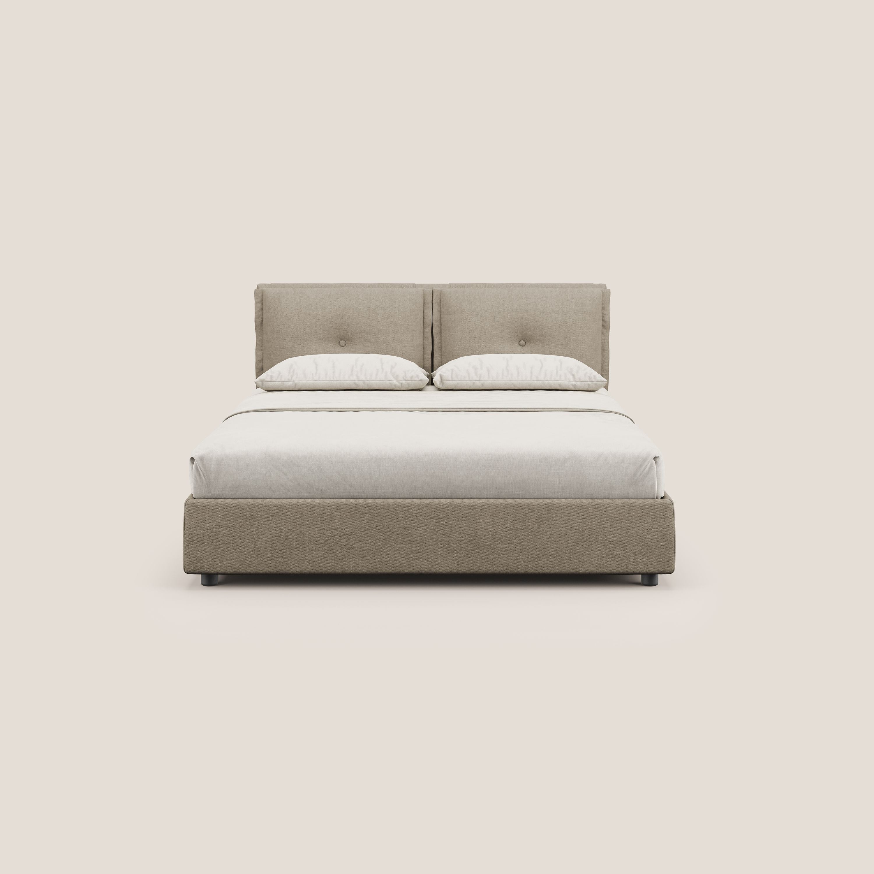 Travis lit coffre avec coussins capitonnés amovibles en tissu imperméable T02 beige - Image 3