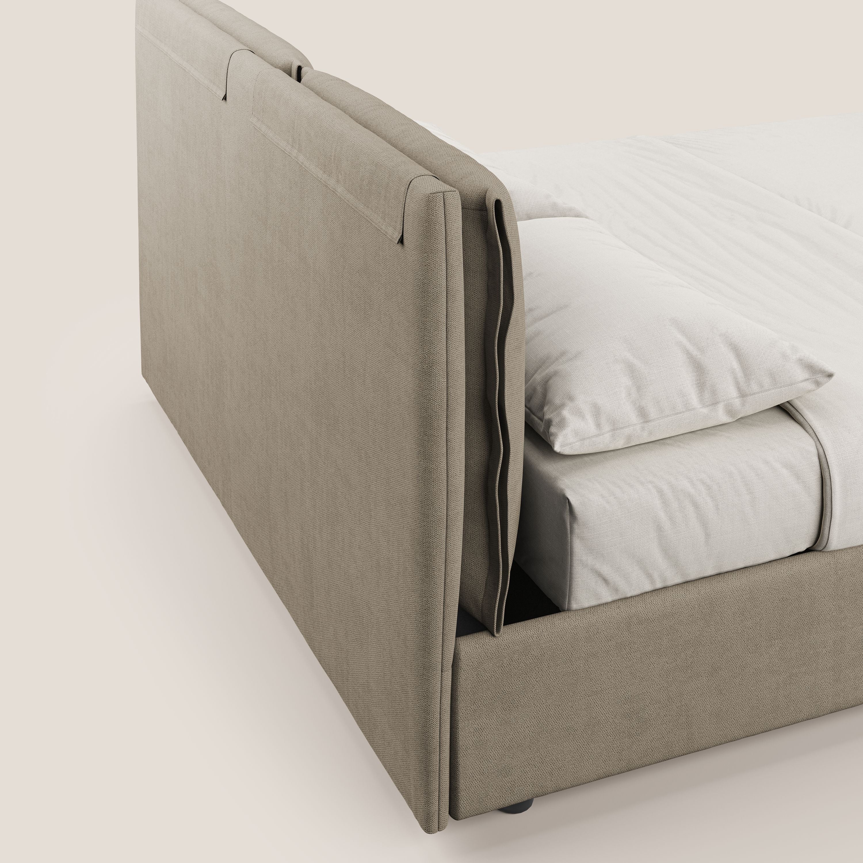 Travis lit coffre avec coussins capitonnés amovibles en tissu imperméable T02 beige - Image 8