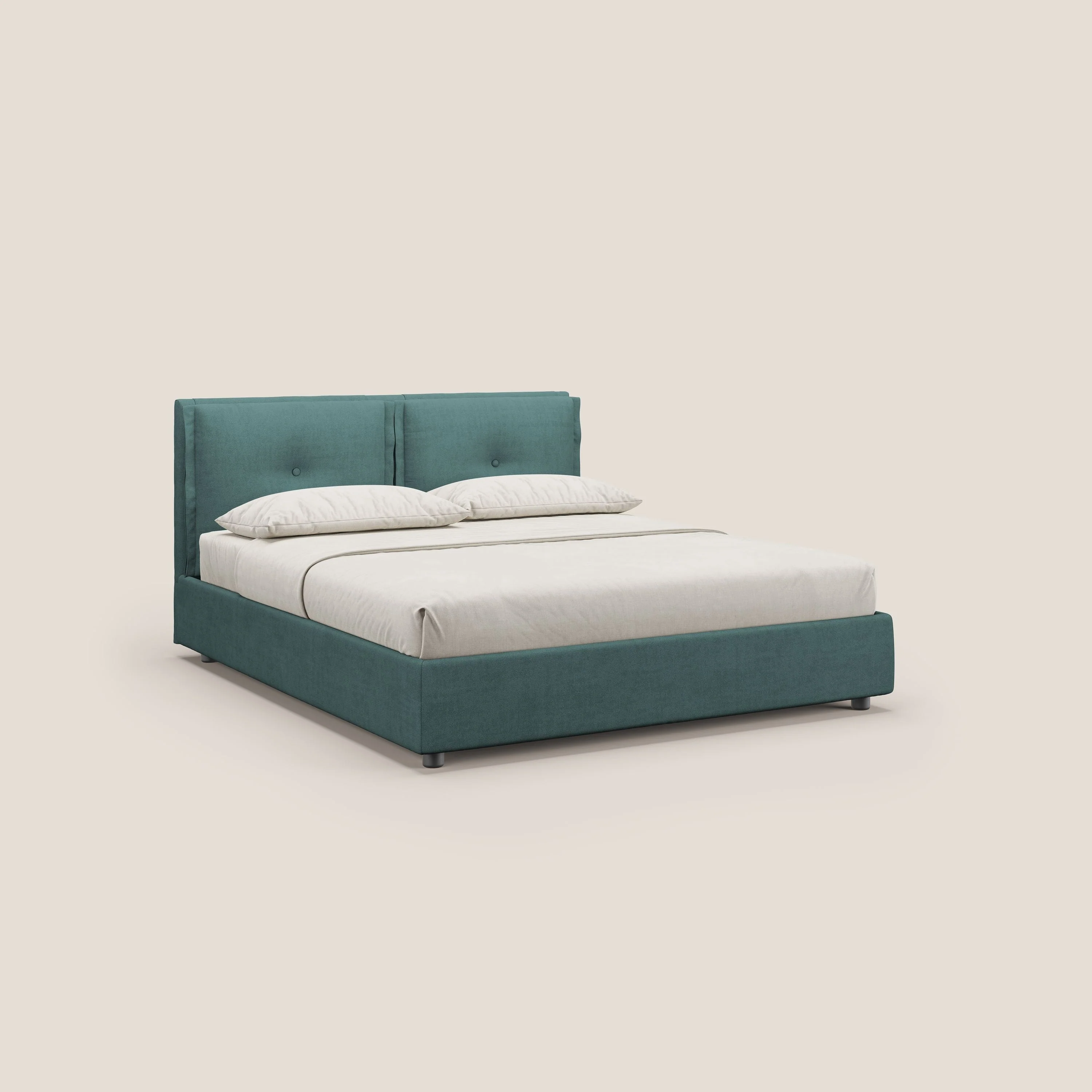 Travis lit coffre avec coussins capitonnés amovibles en tissu imperméable T02 bleu canard - Image 4