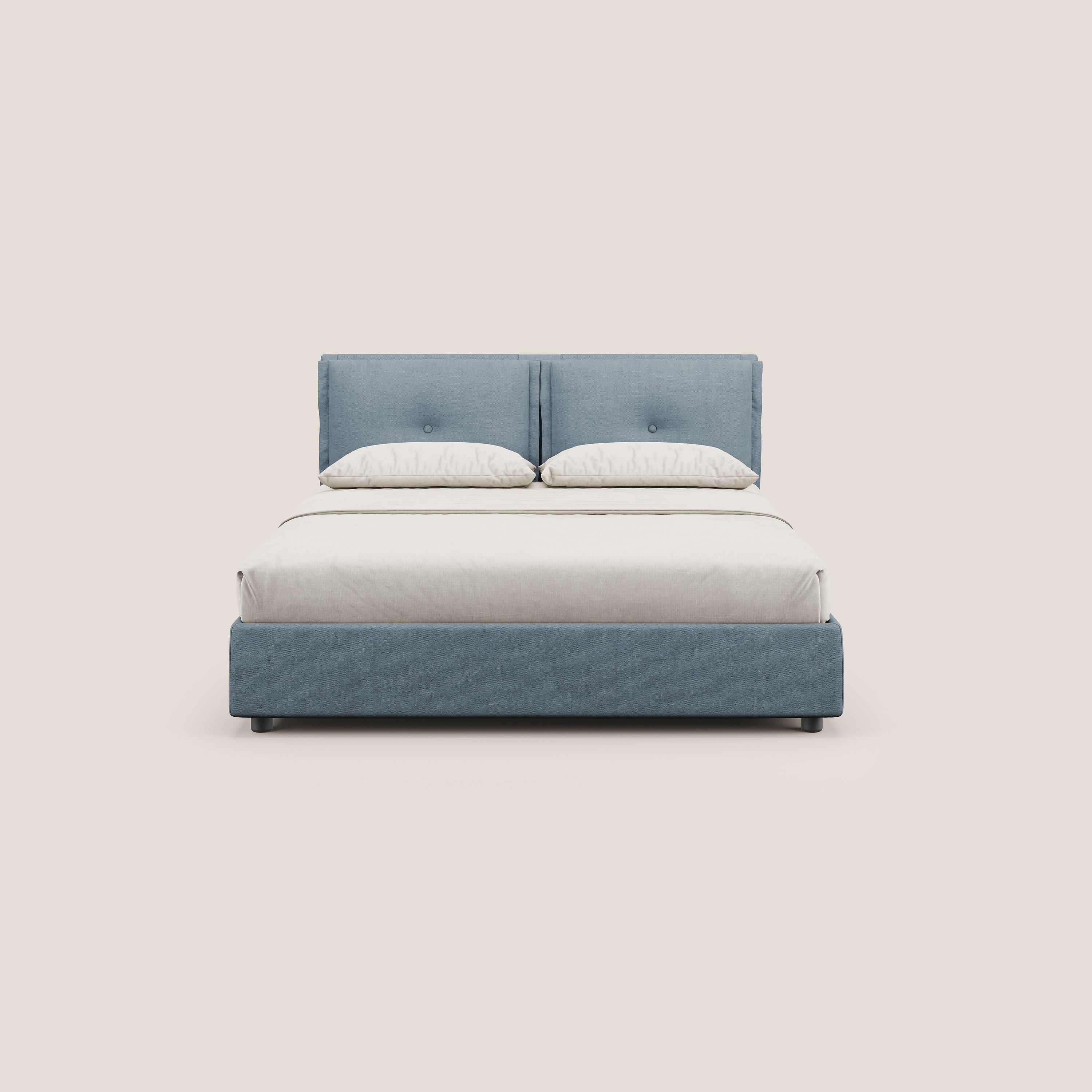 Travis lit coffre avec coussins capitonnés amovibles en tissu imperméable T02 bleu gris - Image 4