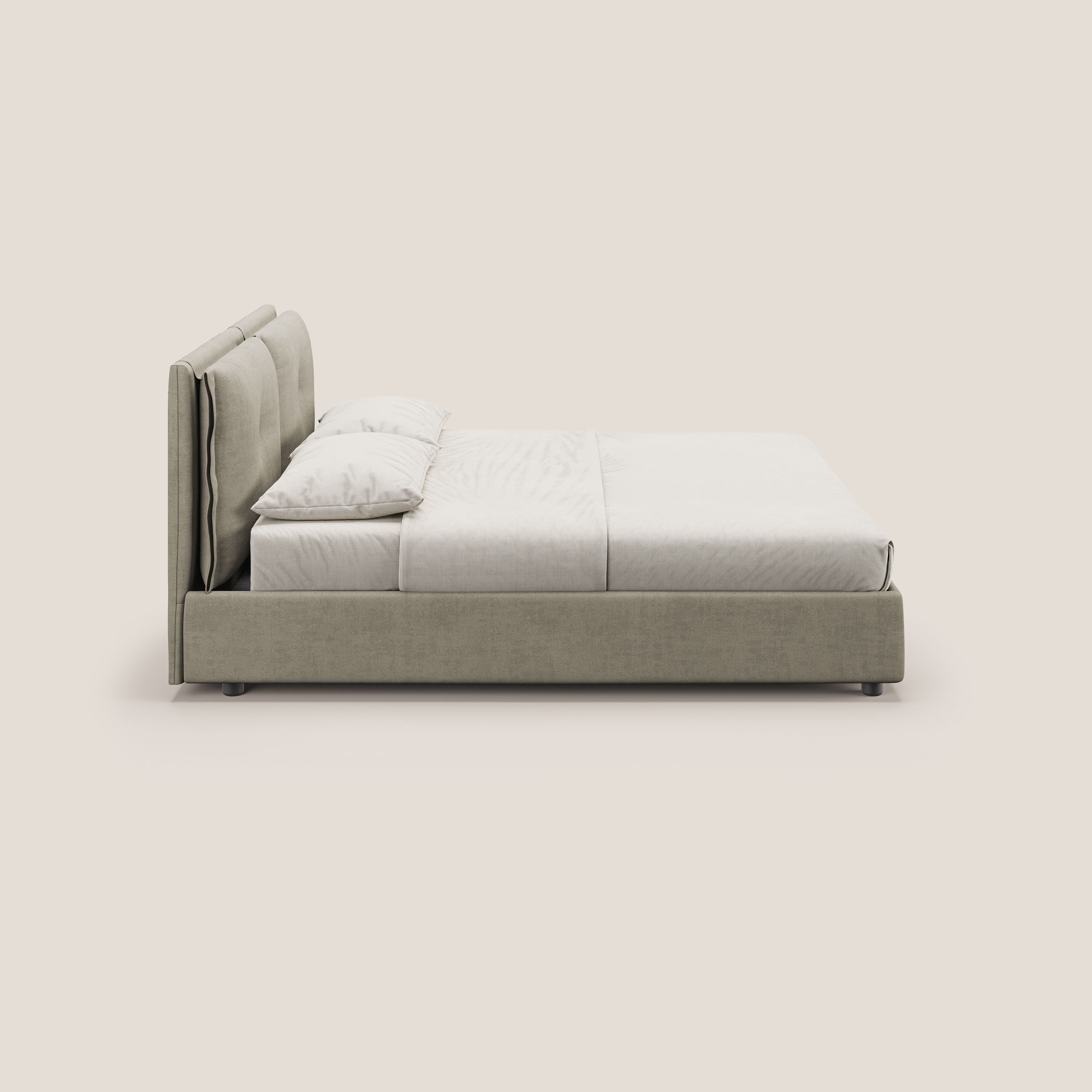 Travis lit coffre avec coussins capitonnés amovibles en tissu imperméable T02 crème - Image 5