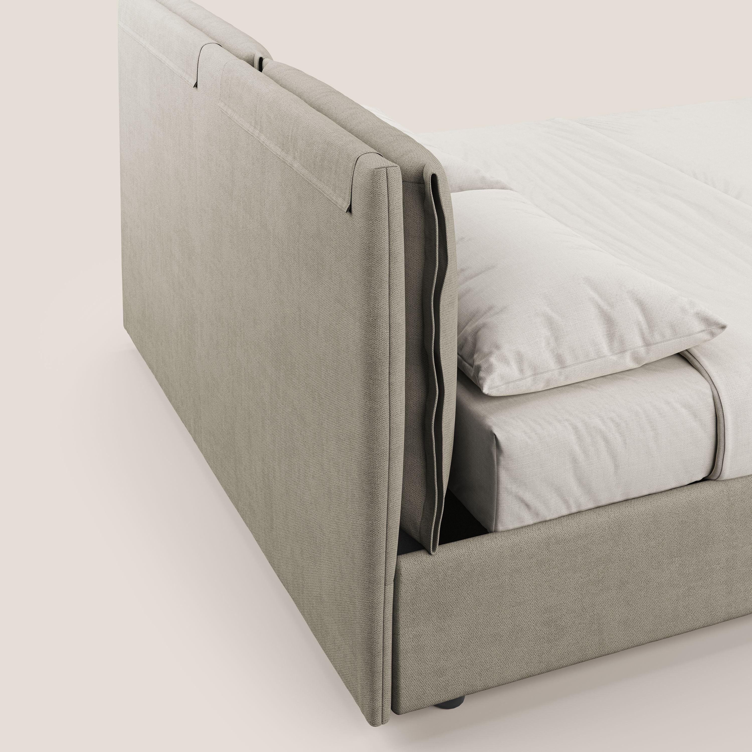 Travis lit coffre avec coussins capitonnés amovibles en tissu imperméable T02 crème - Image 8