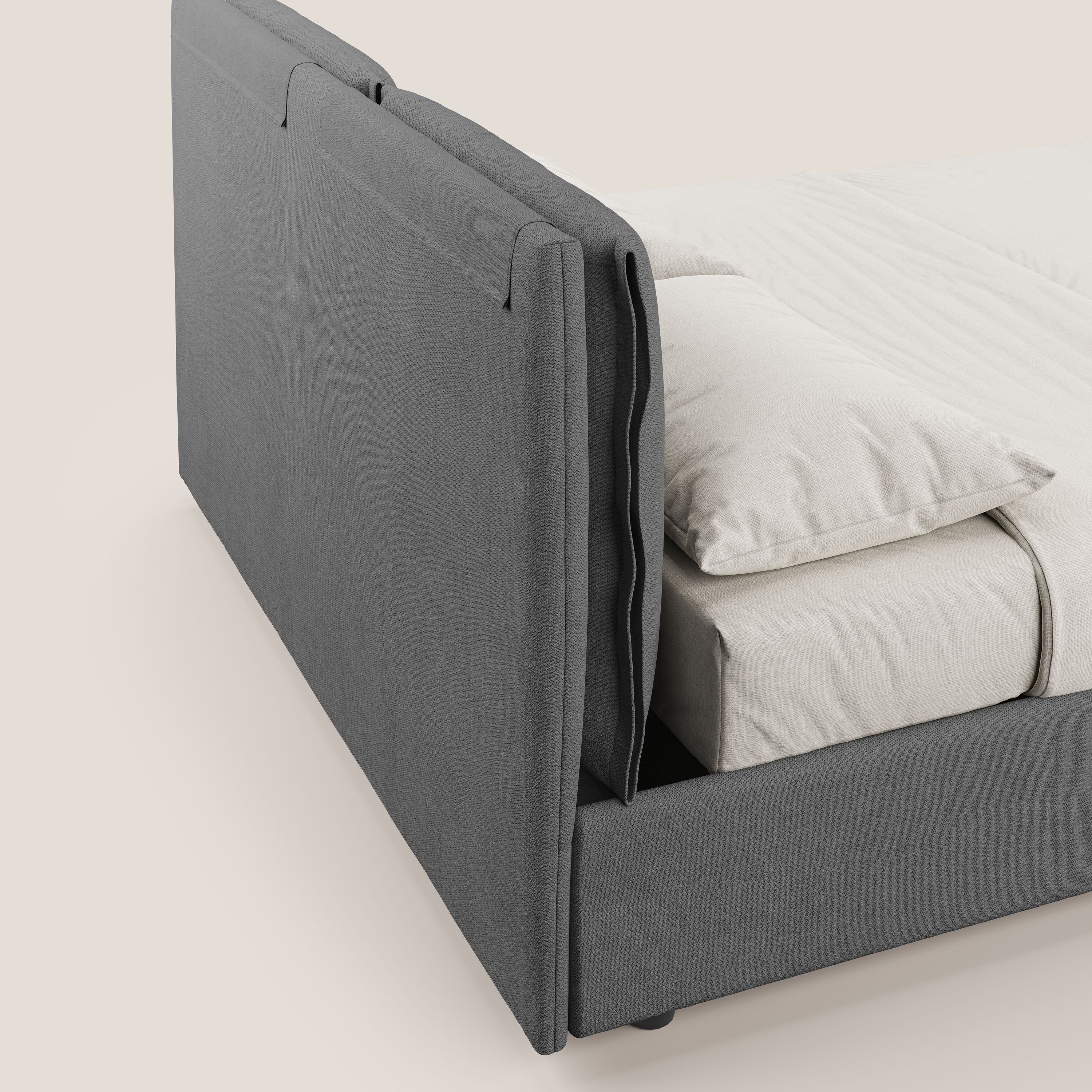 Travis lit coffre avec coussins capitonnés amovibles en tissu imperméable T02 gris - Image 8