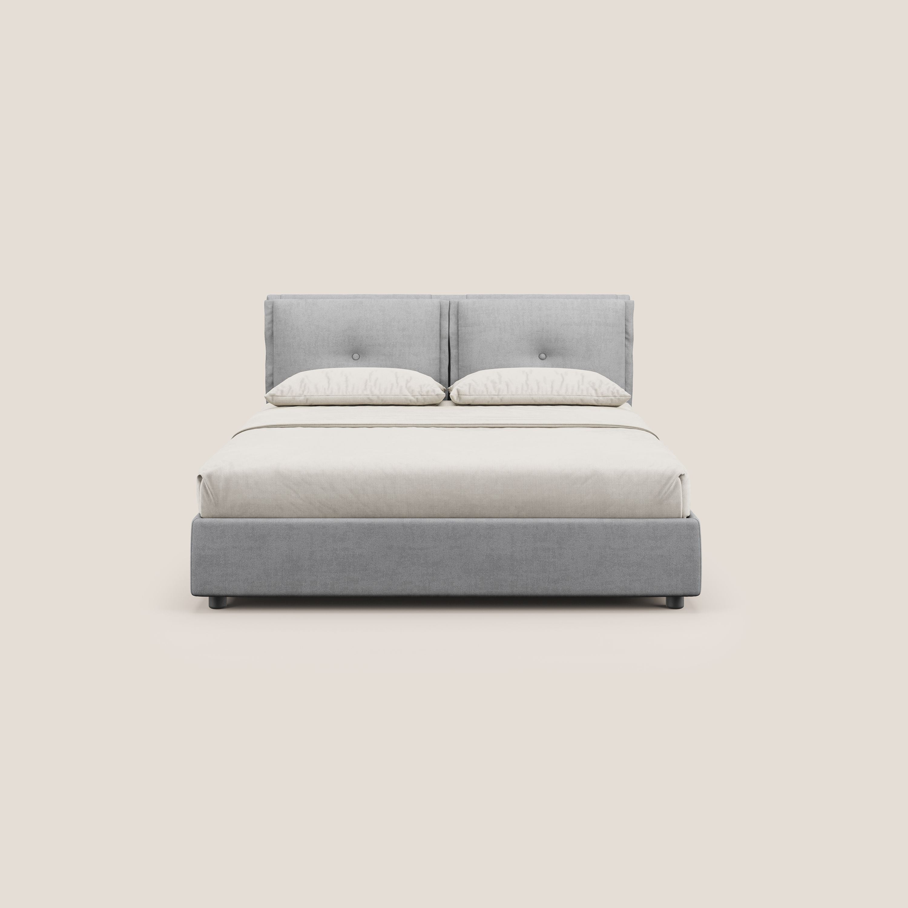 Travis lit coffre avec coussins capitonnés amovibles en tissu imperméable T02 gris clair - Image 3