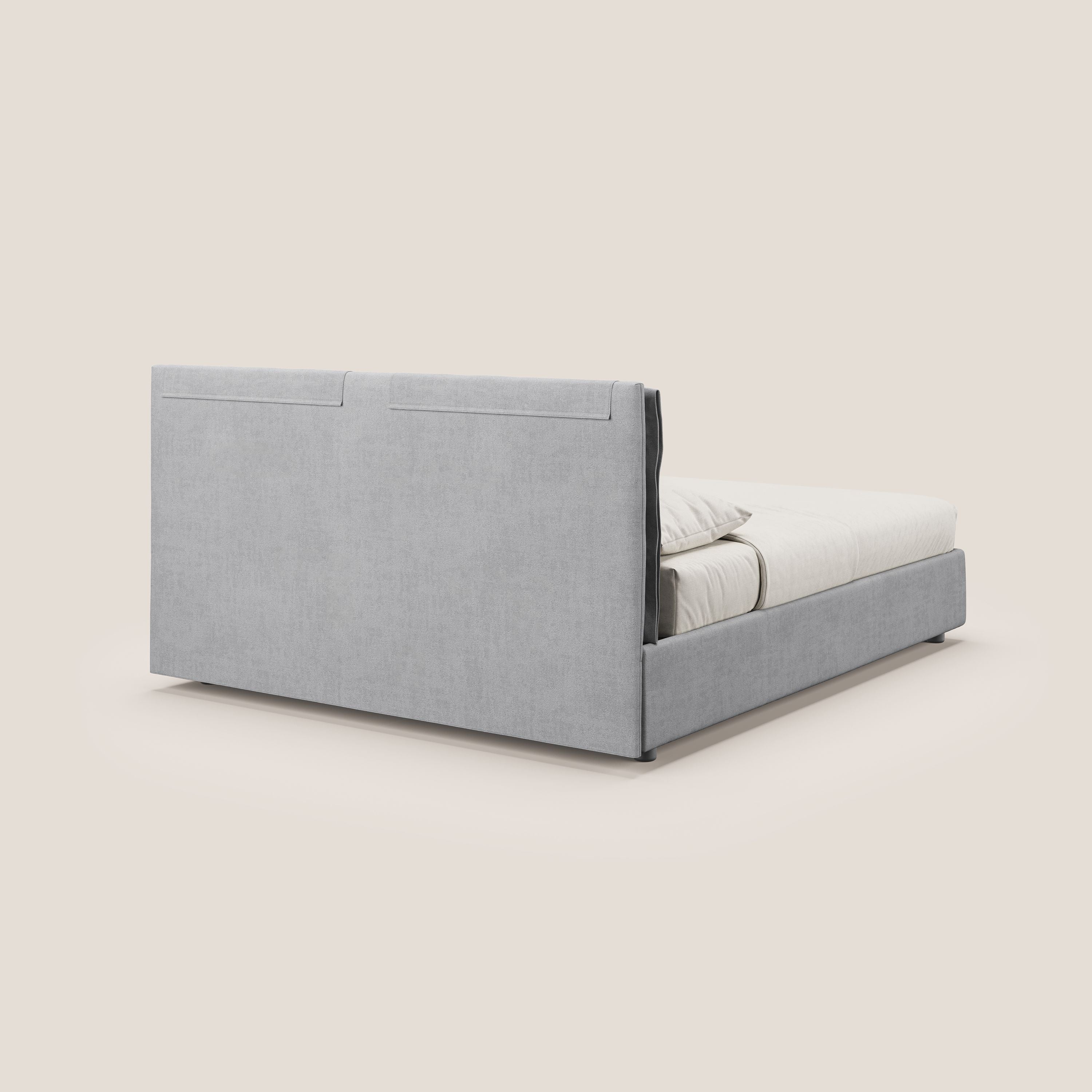 Travis lit coffre avec coussins capitonnés amovibles en tissu imperméable T02 gris clair - Image 6