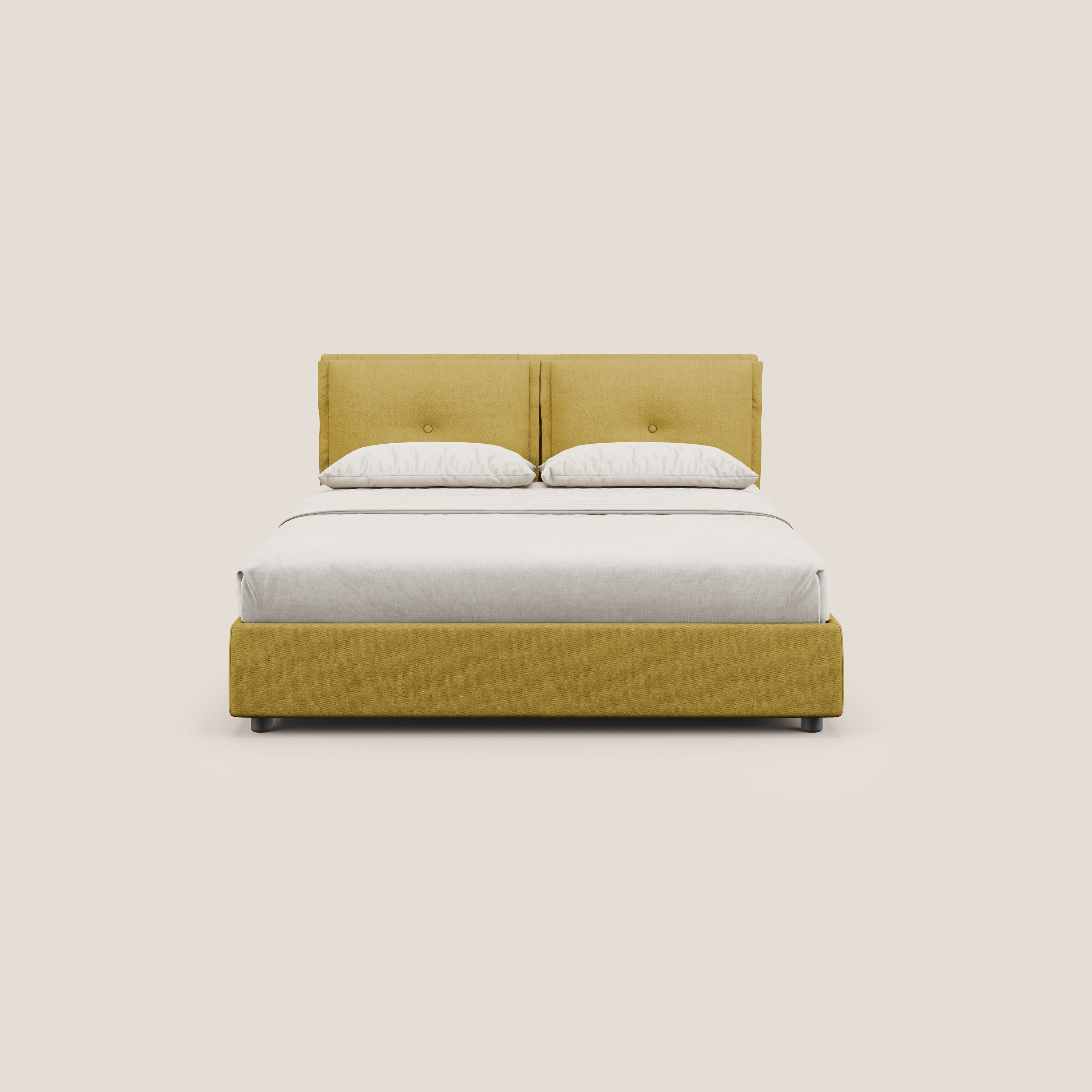 Travis lit coffre avec coussins capitonnés amovibles en tissu imperméable T02 jaune - Image 3