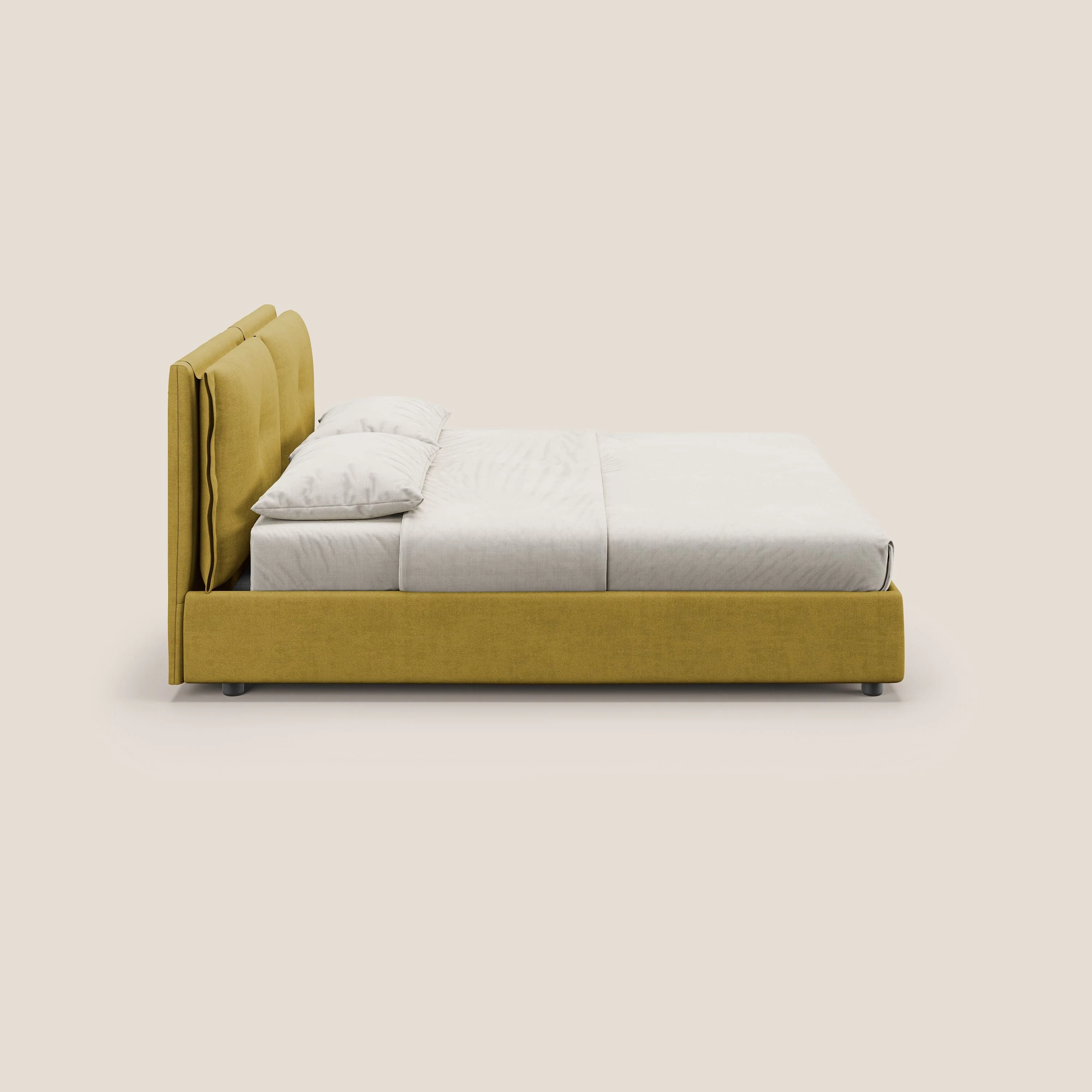 Travis lit coffre avec coussins capitonnés amovibles en tissu imperméable T02 jaune - Image 5