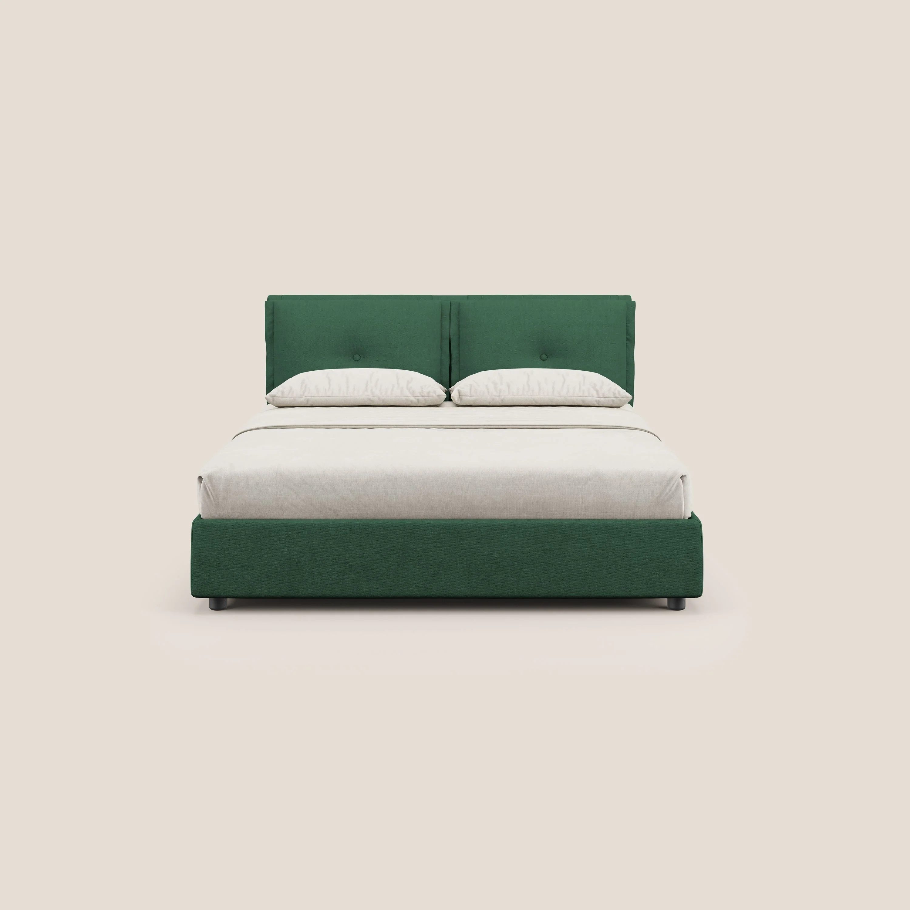 Travis lit coffre avec coussins capitonnés amovibles en tissu imperméable T02 vert - Image 2