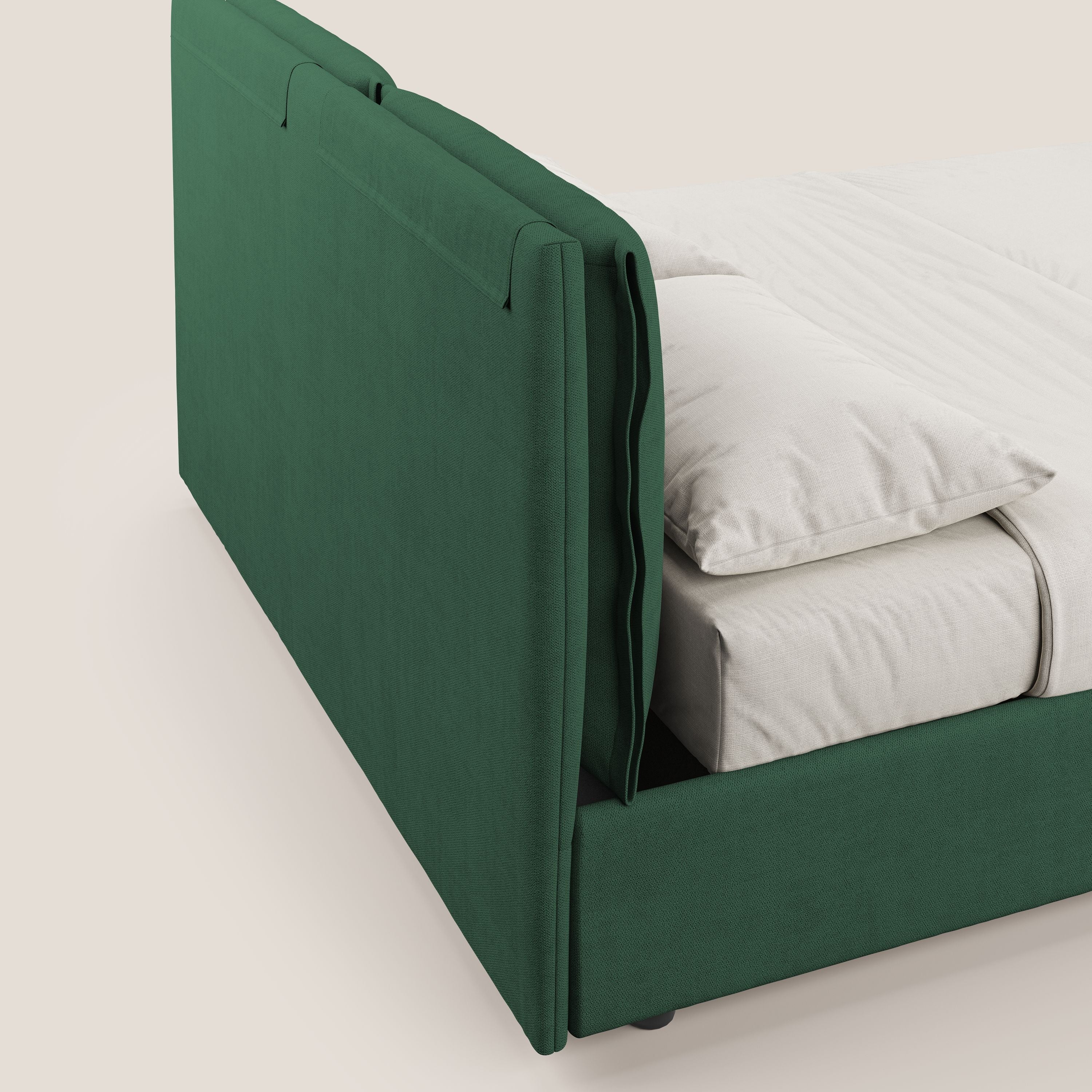Travis lit coffre avec coussins capitonnés amovibles en tissu imperméable T02 vert - Image 8