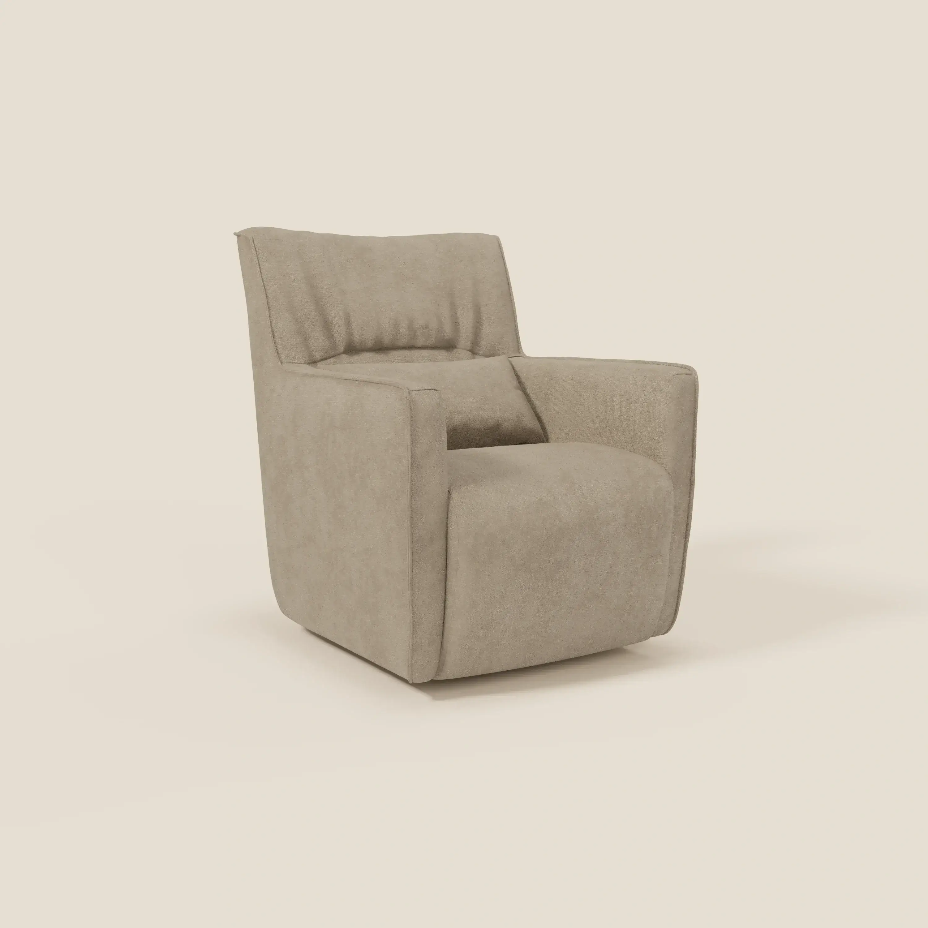 Tulla Fauteuil pivotant en tissu imperméable T02 beige - Image 2