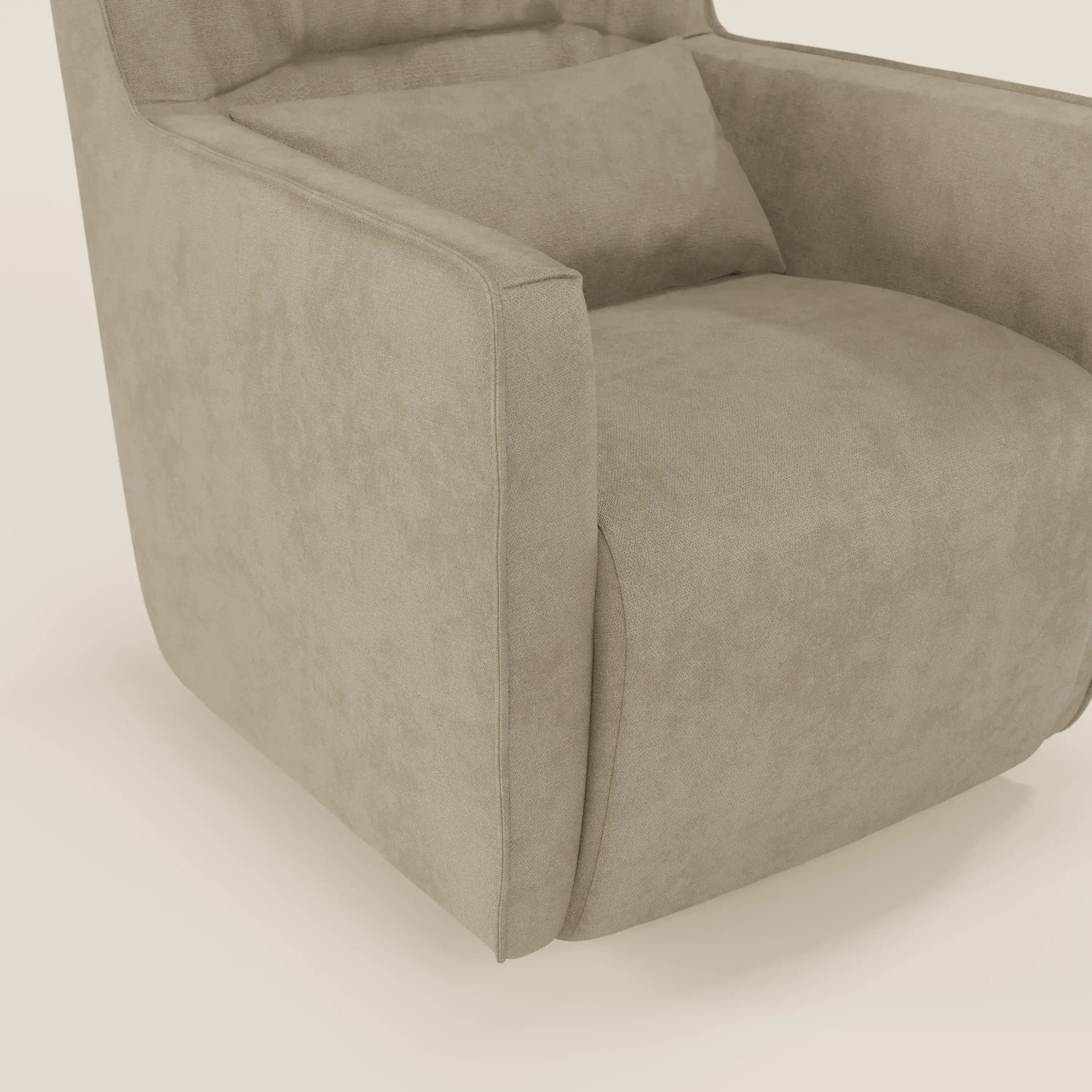 Tulla Fauteuil pivotant en tissu imperméable T02 beige - Image 5