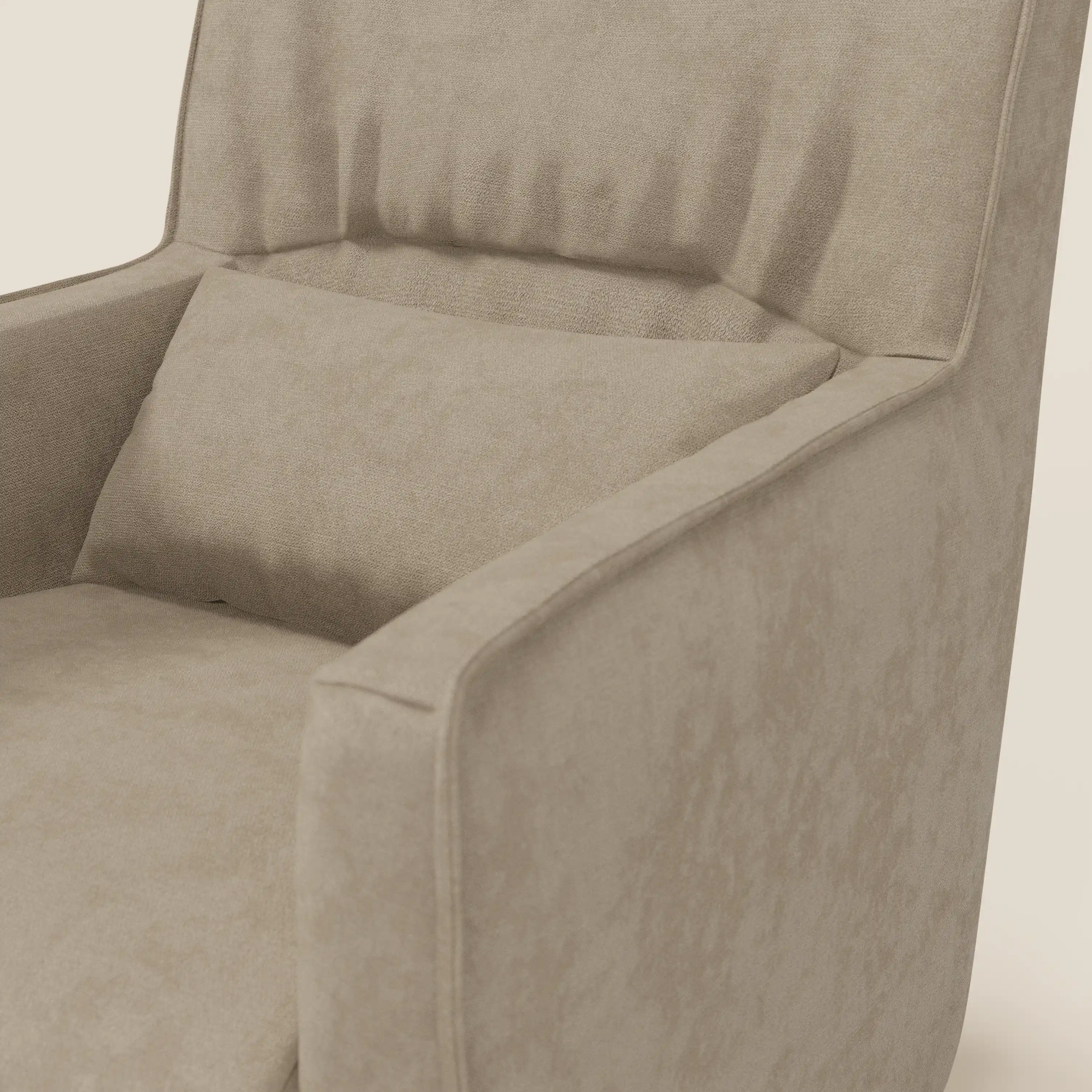 Tulla Fauteuil pivotant en tissu imperméable T02 beige - Image 6