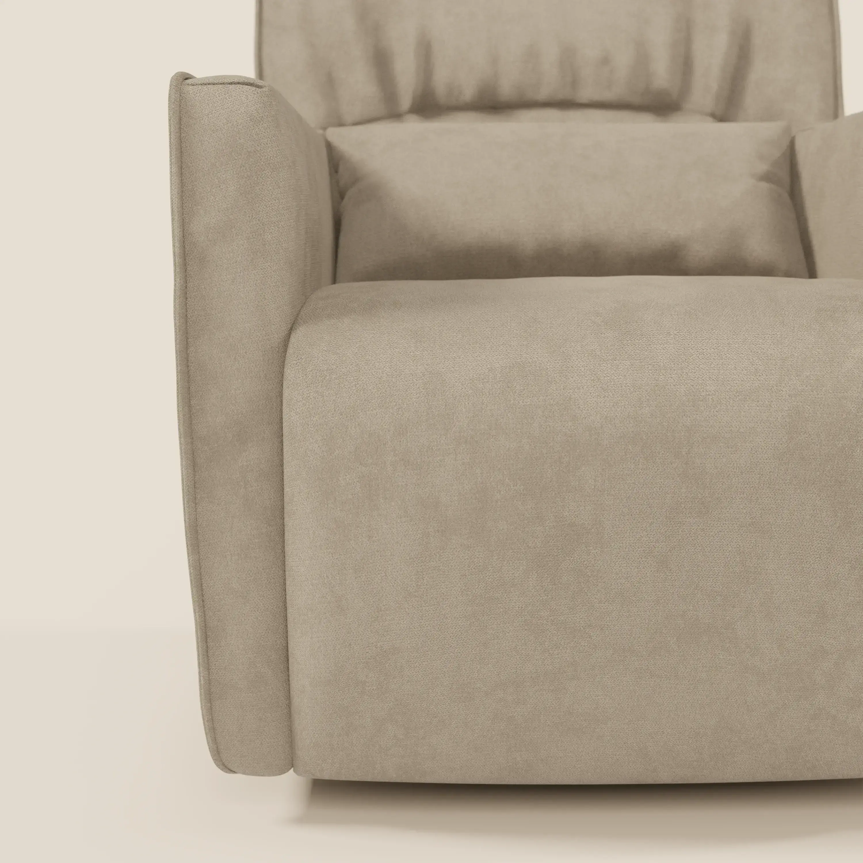 Tulla Fauteuil pivotant en tissu imperméable T02 beige - Image 7