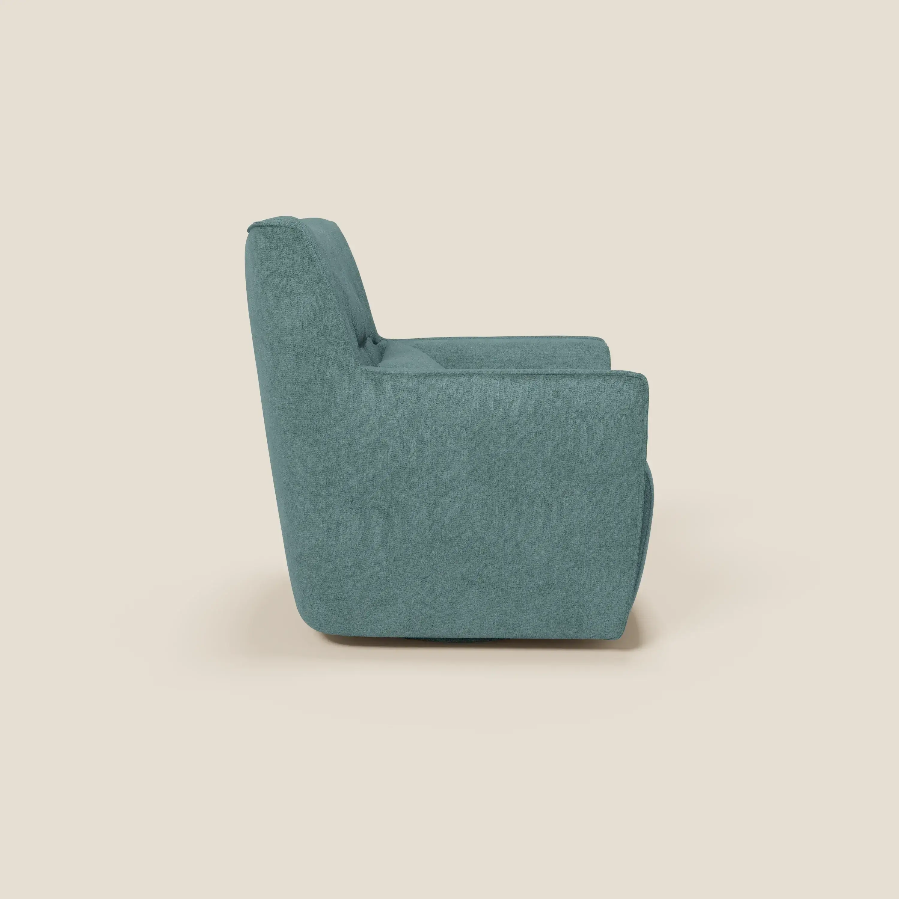 Tulla Fauteuil pivotant en tissu imperméable T02 bleu canard - Image 3
