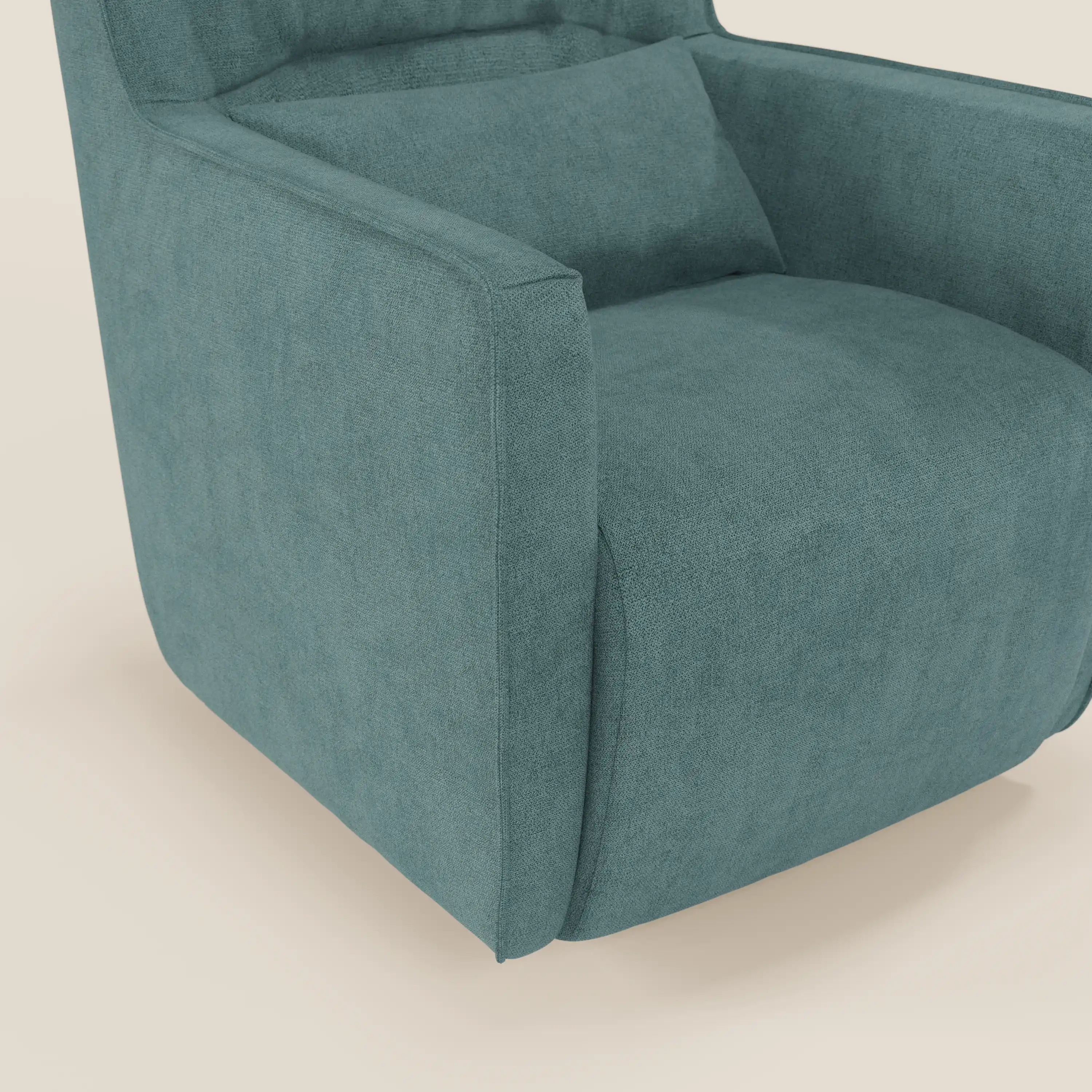 Tulla Fauteuil pivotant en tissu imperméable T02 bleu canard - Image 5