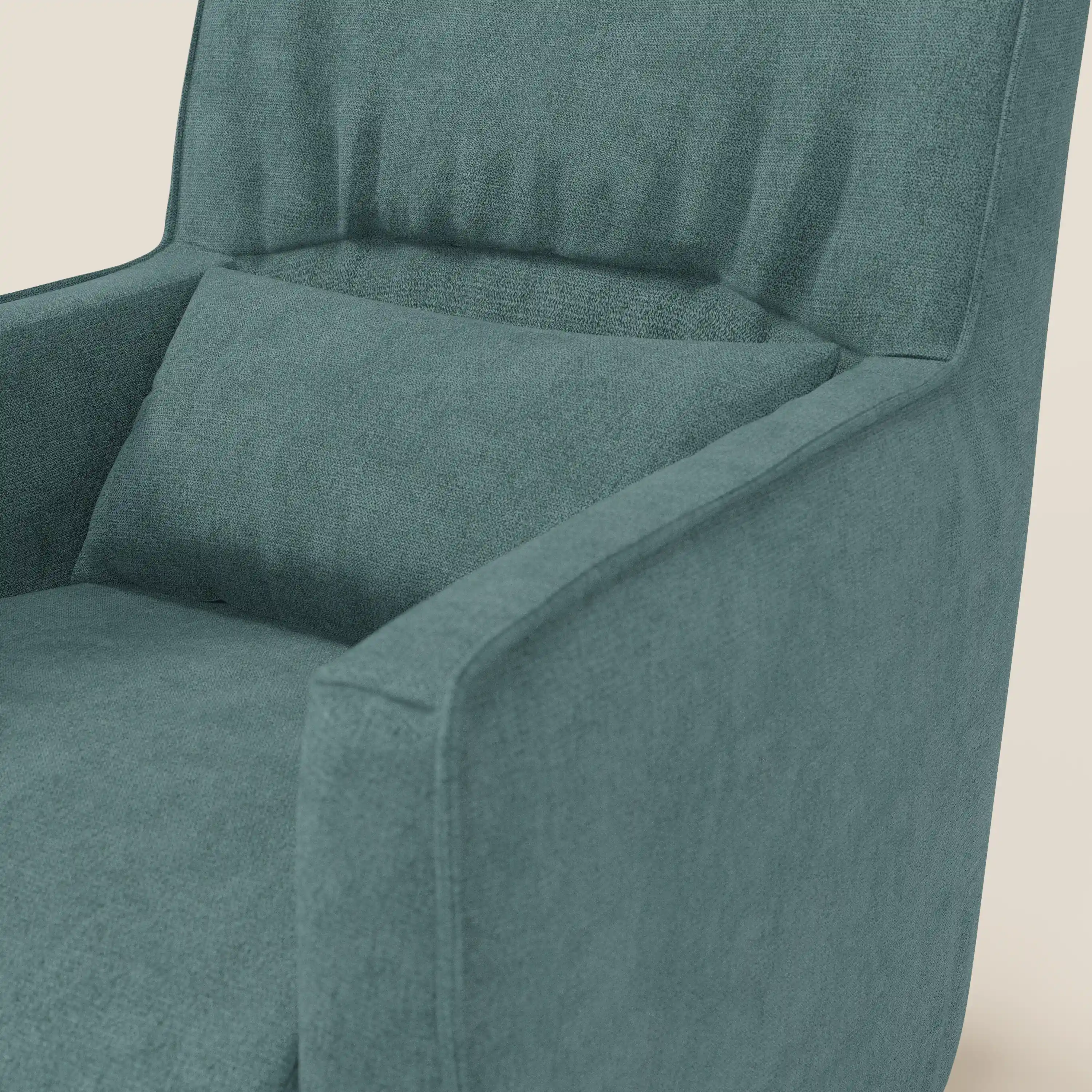 Tulla Fauteuil pivotant en tissu imperméable T02 bleu canard - Image 6