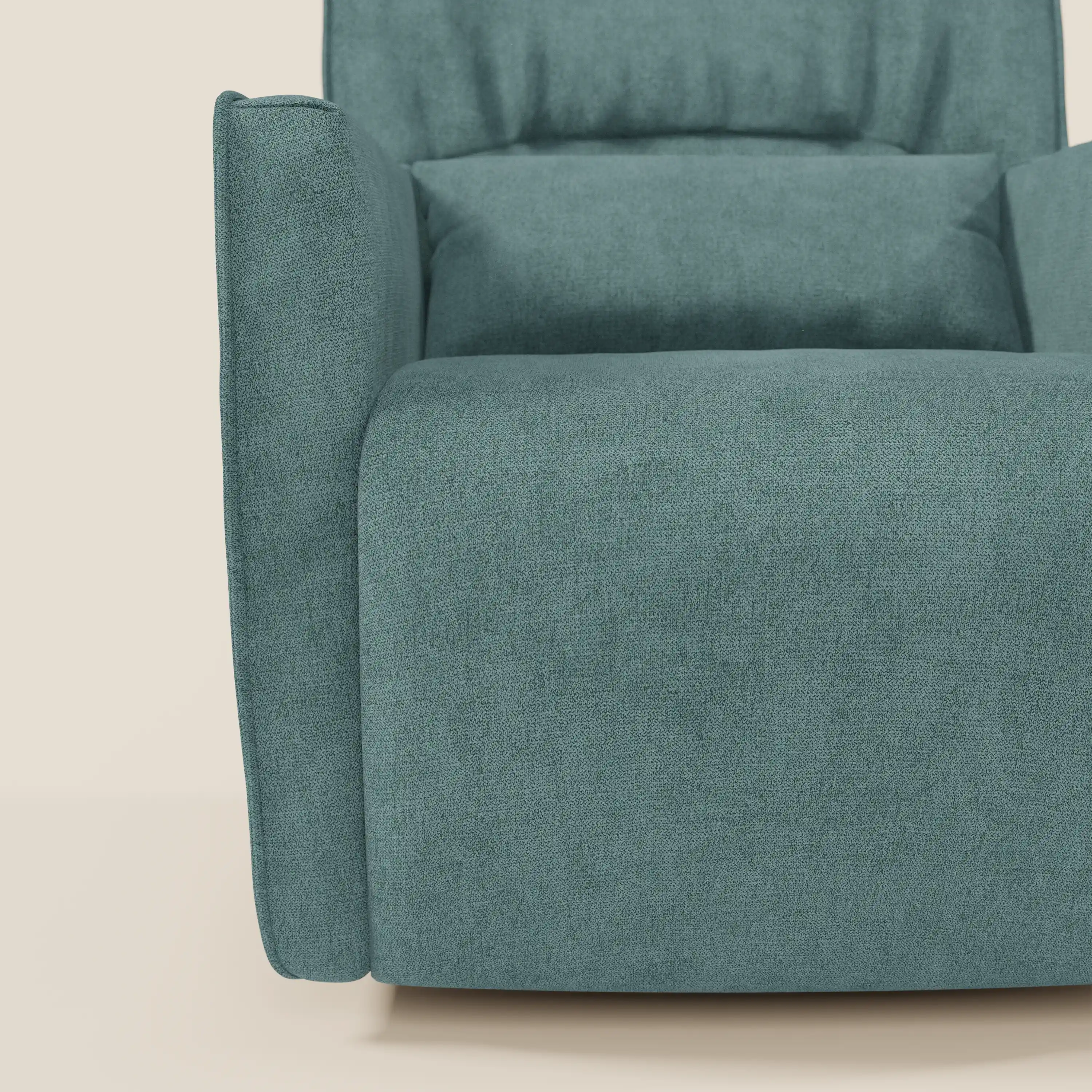 Tulla Fauteuil pivotant en tissu imperméable T02 bleu canard - Image 7