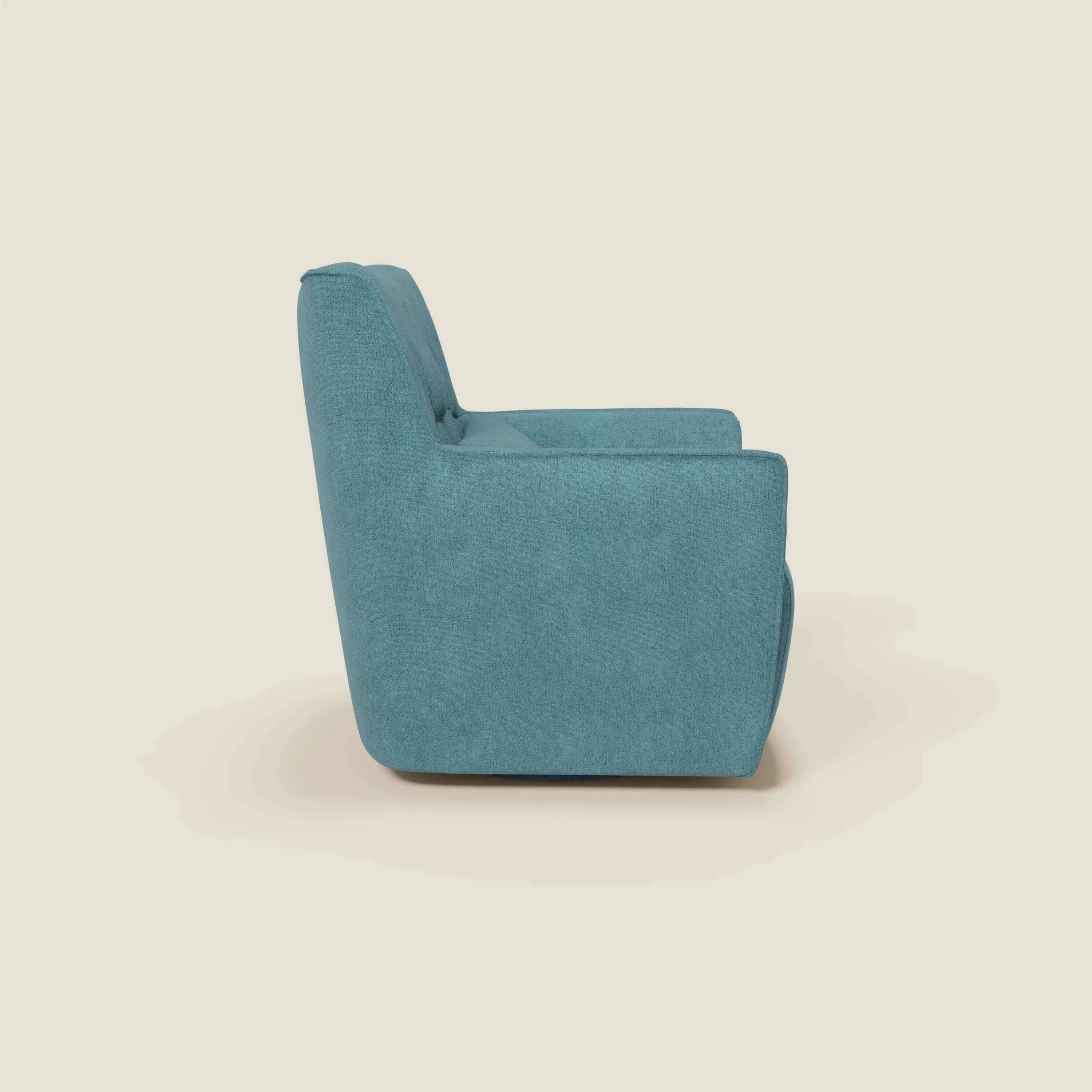 Tulla Fauteuil pivotant en tissu imperméable T02 bleu ciel - Image 3