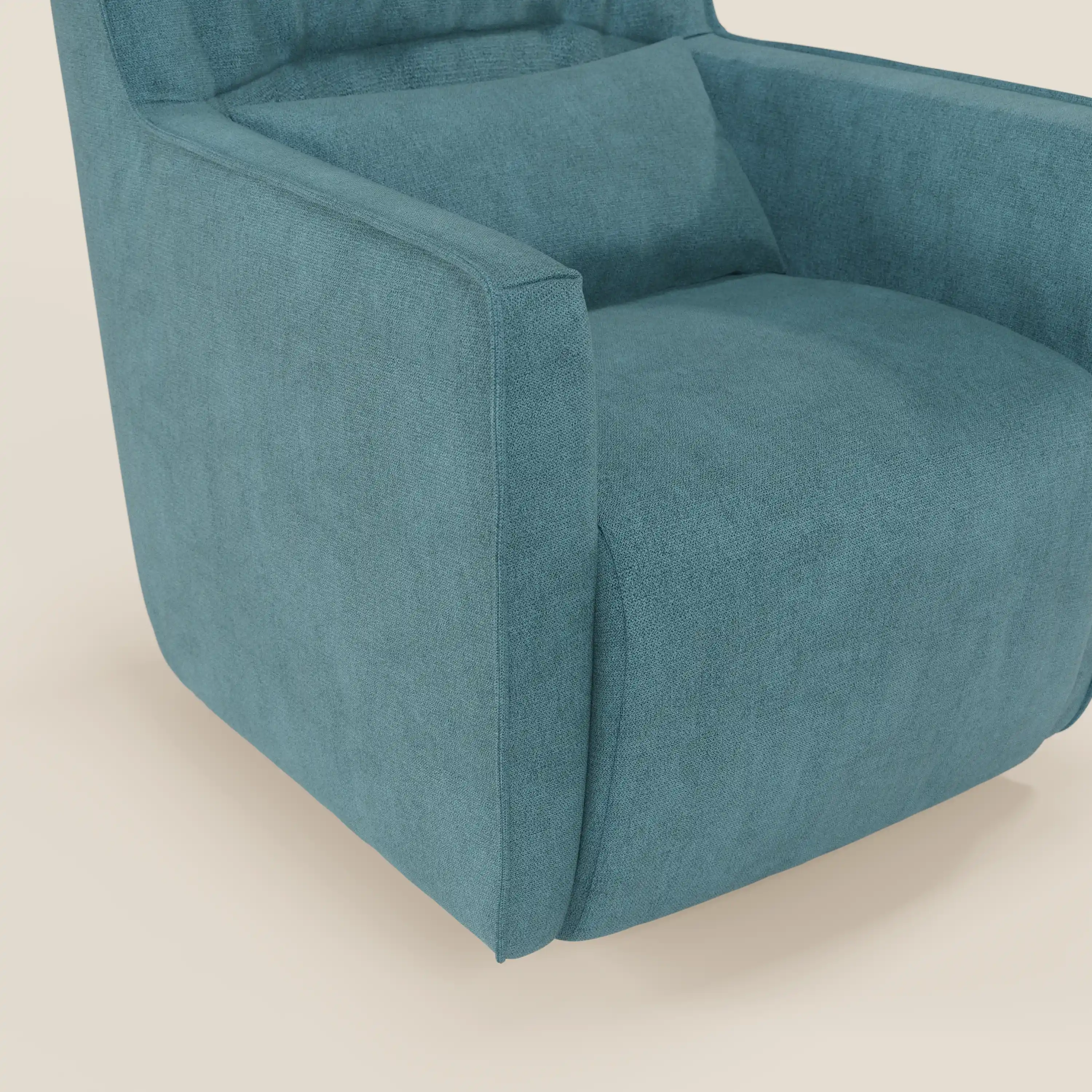 Tulla Fauteuil pivotant en tissu imperméable T02 bleu ciel - Image 5