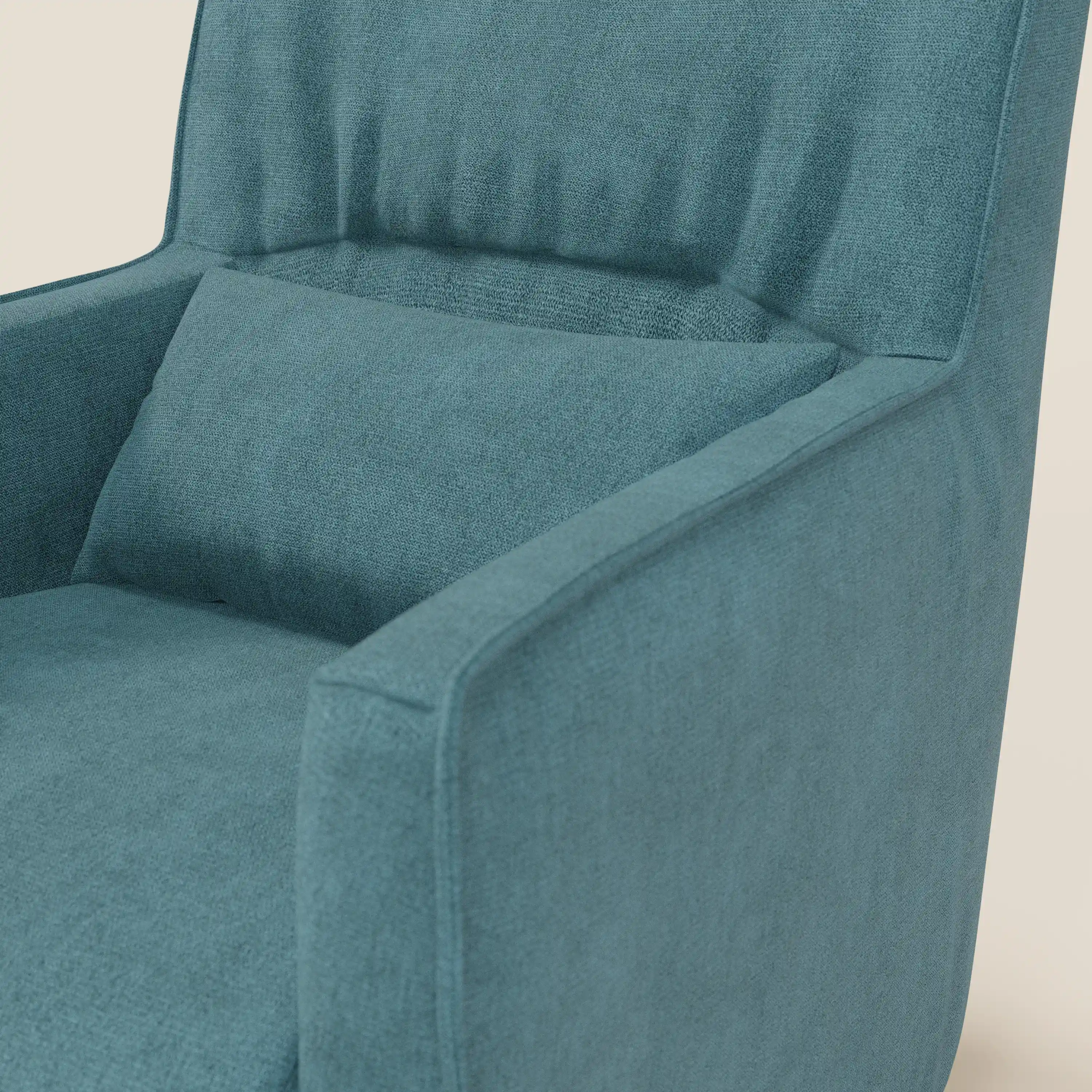 Tulla Fauteuil pivotant en tissu imperméable T02 bleu ciel - Image 6