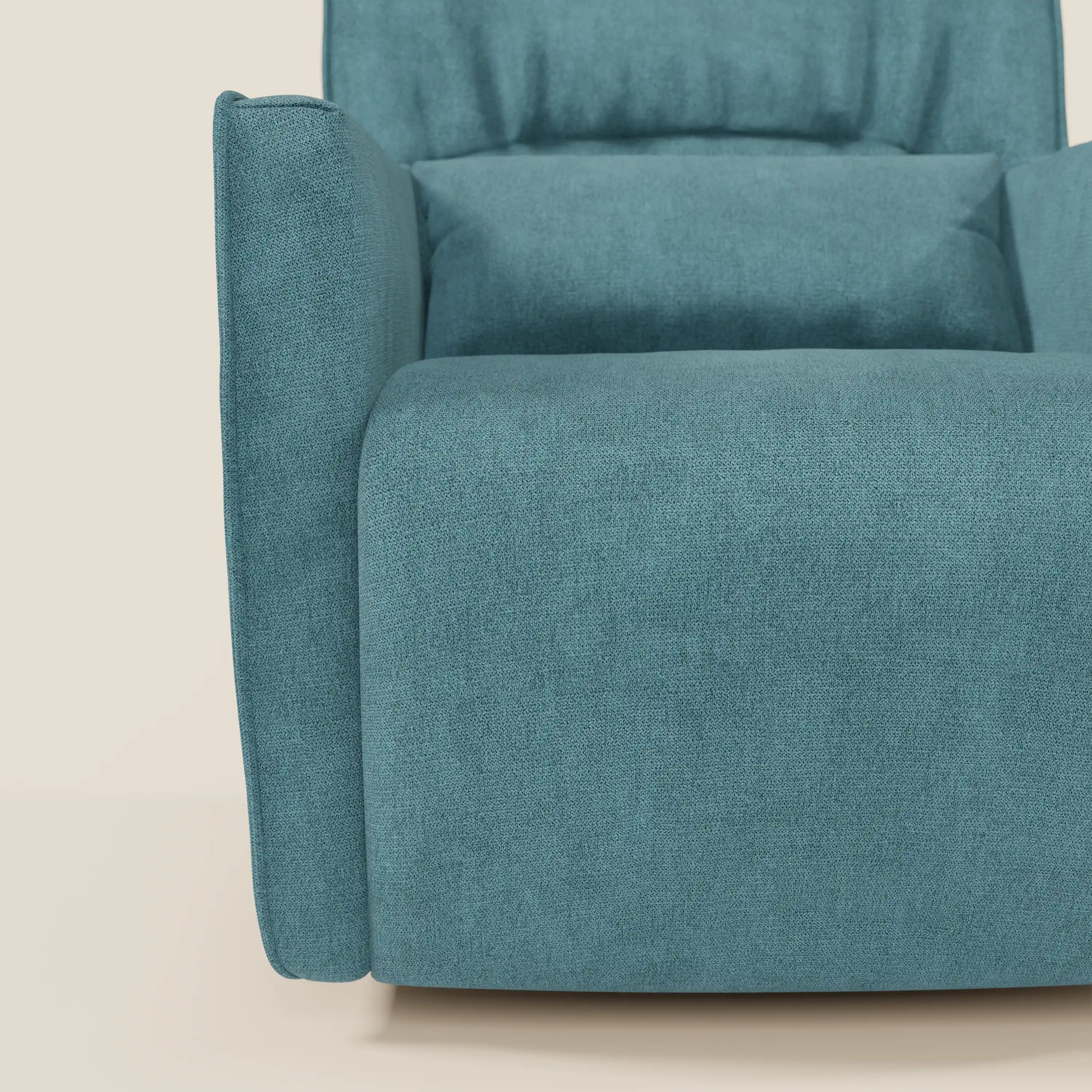 Tulla Fauteuil pivotant en tissu imperméable T02 bleu ciel - Image 7