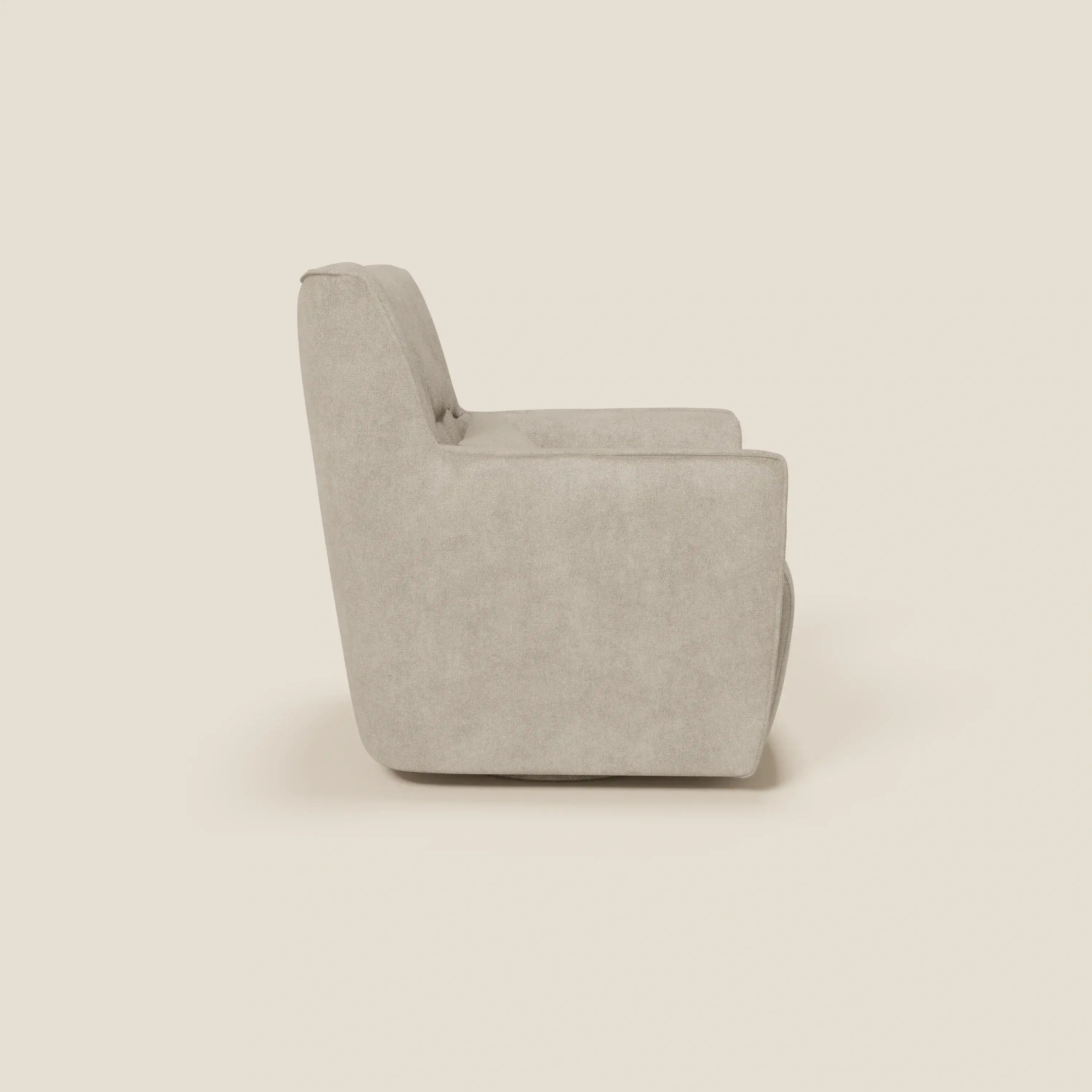 Tulla Fauteuil pivotant en tissu imperméable T02 crème - Image 3