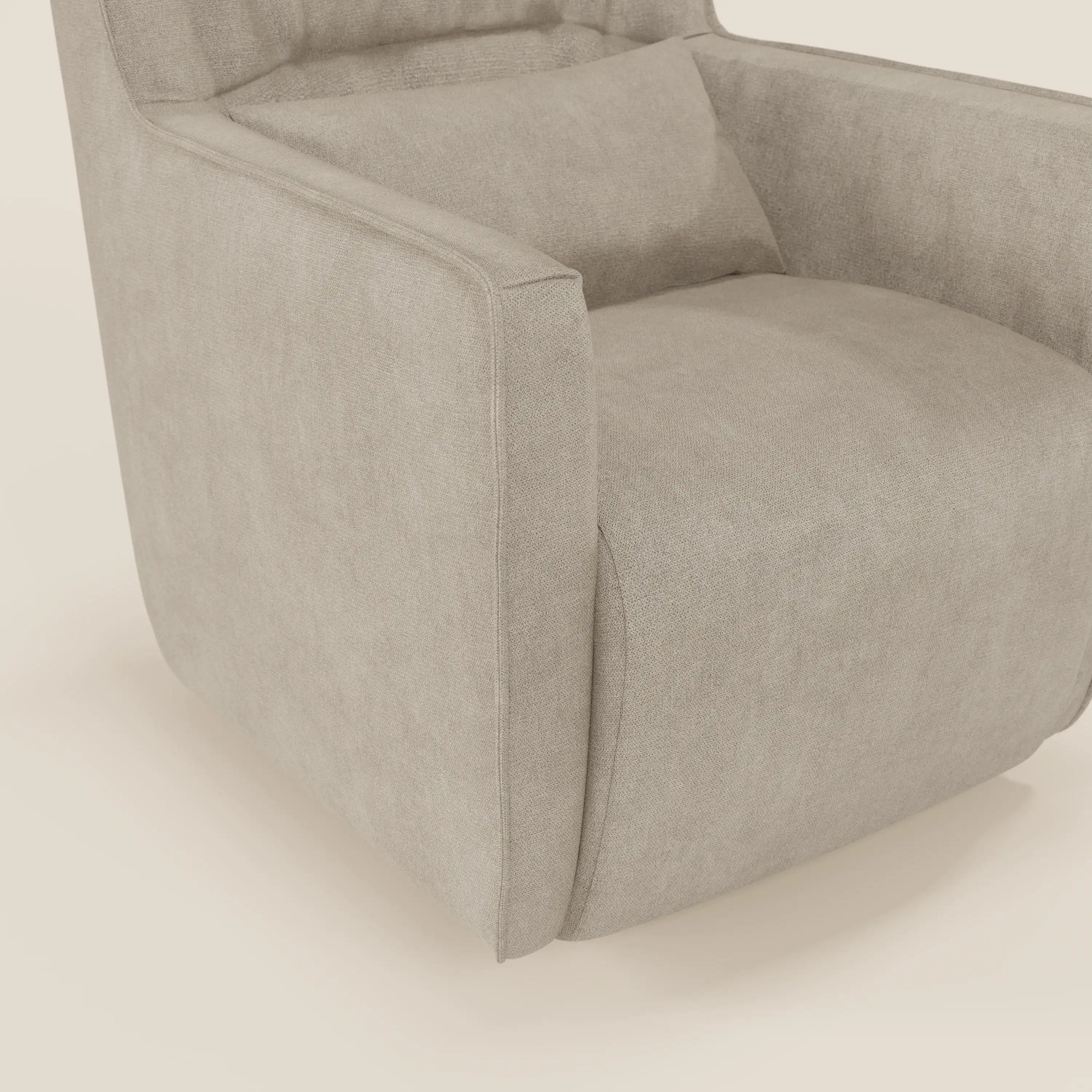 Tulla Fauteuil pivotant en tissu imperméable T02 crème - Image 5