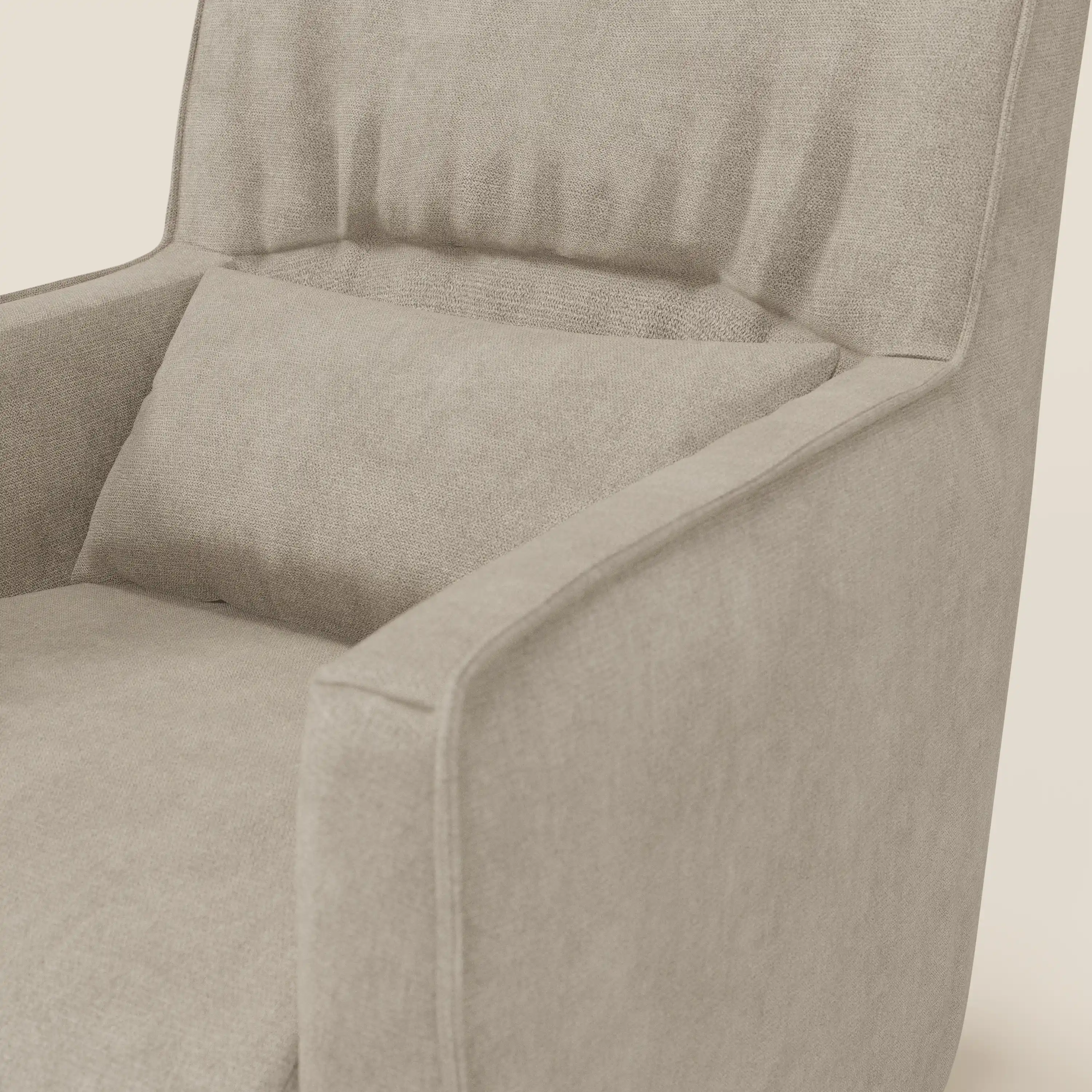 Tulla Fauteuil pivotant en tissu imperméable T02 crème - Image 6