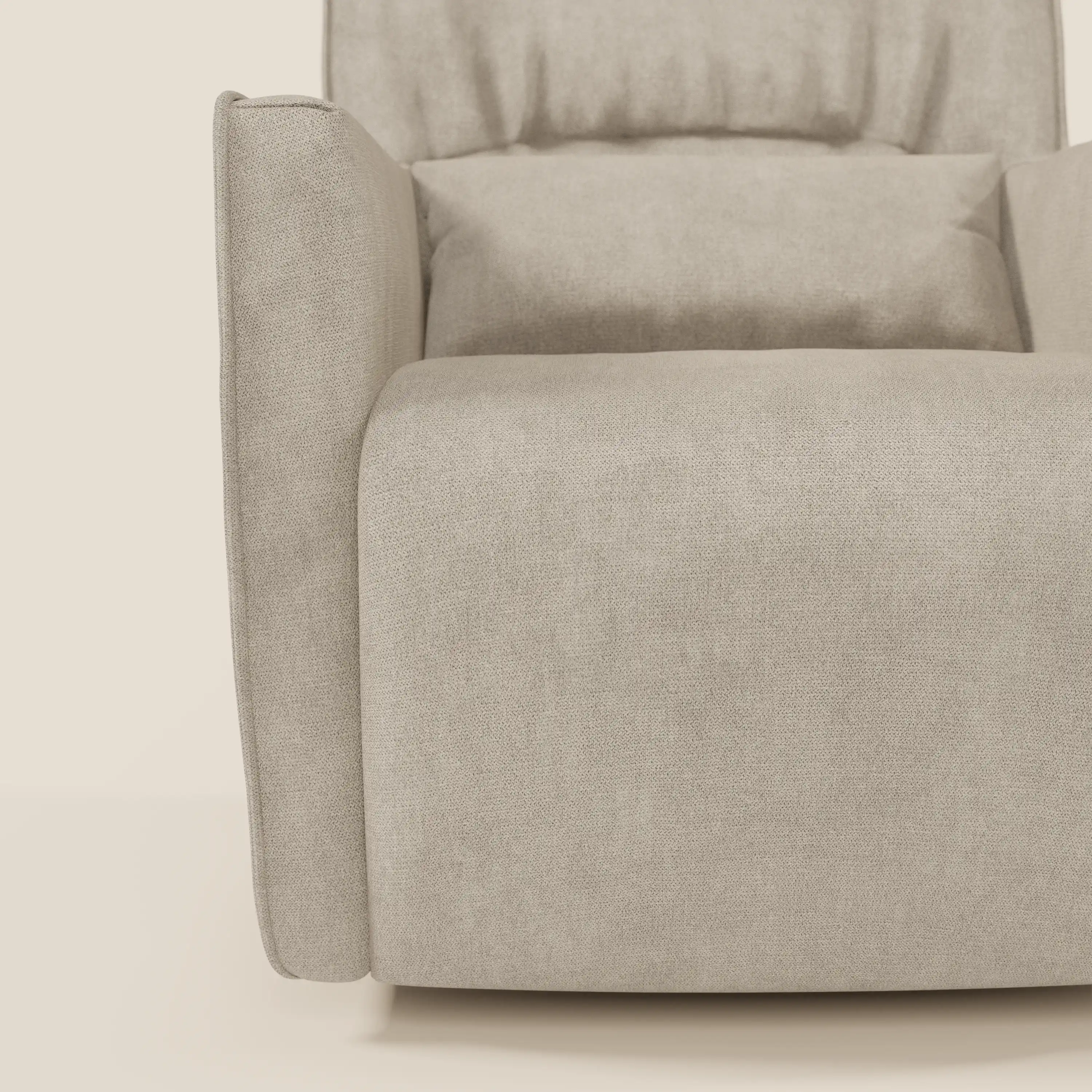 Tulla Fauteuil pivotant en tissu imperméable T02 crème - Image 7