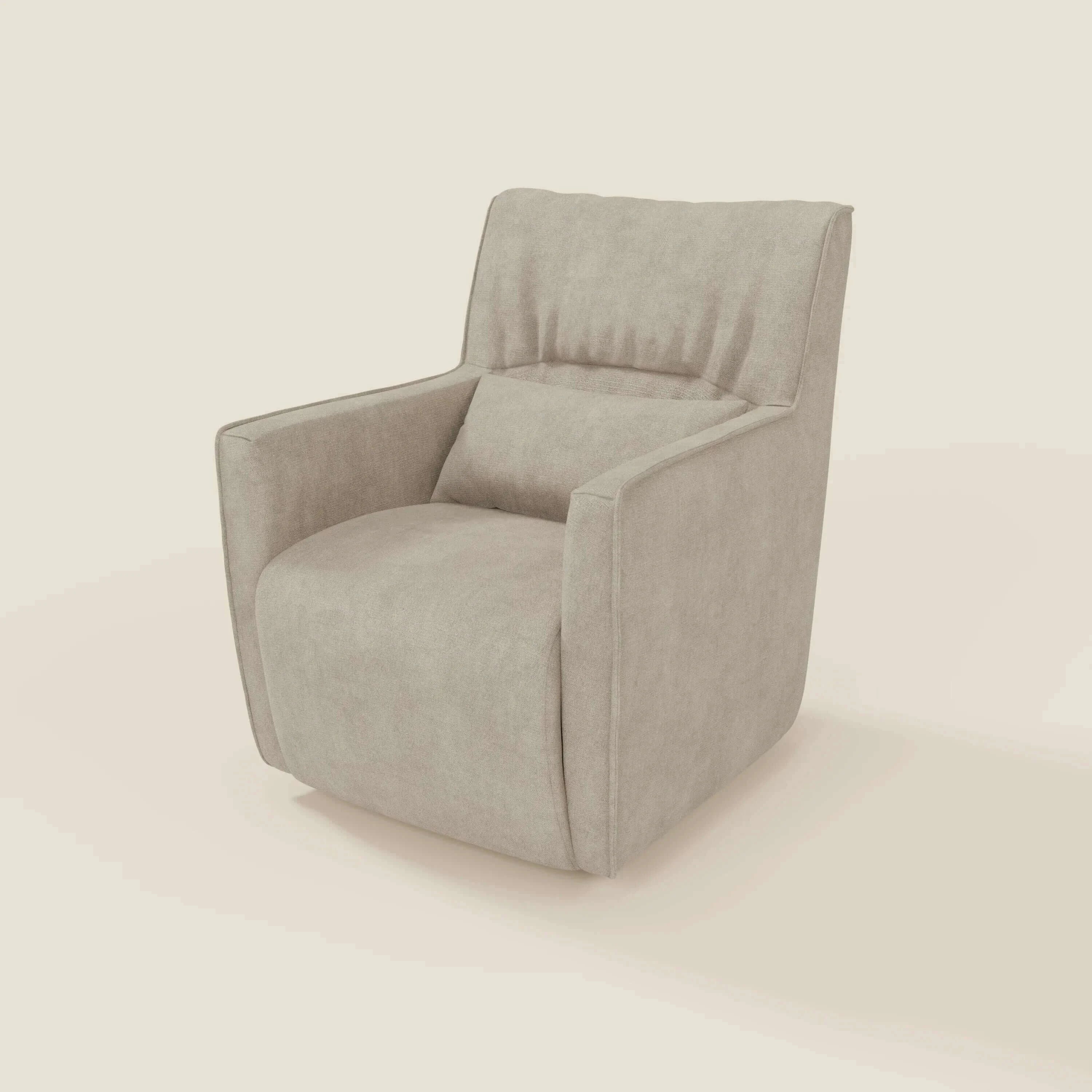 Tulla Fauteuil pivotant en tissu imperméable T02 crème - Image 8