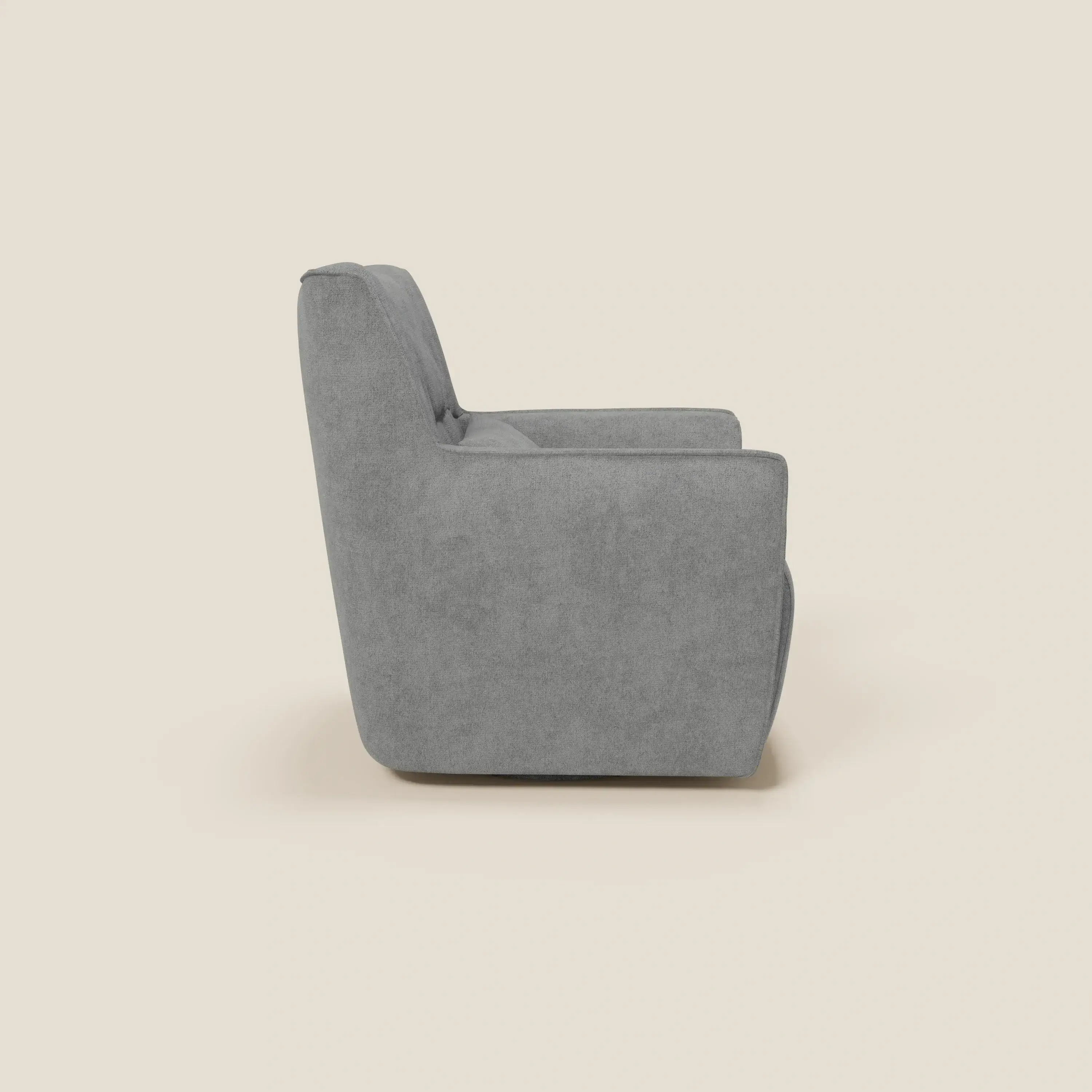 Tulla Fauteuil pivotant en tissu imperméable T02 gris - Image 3