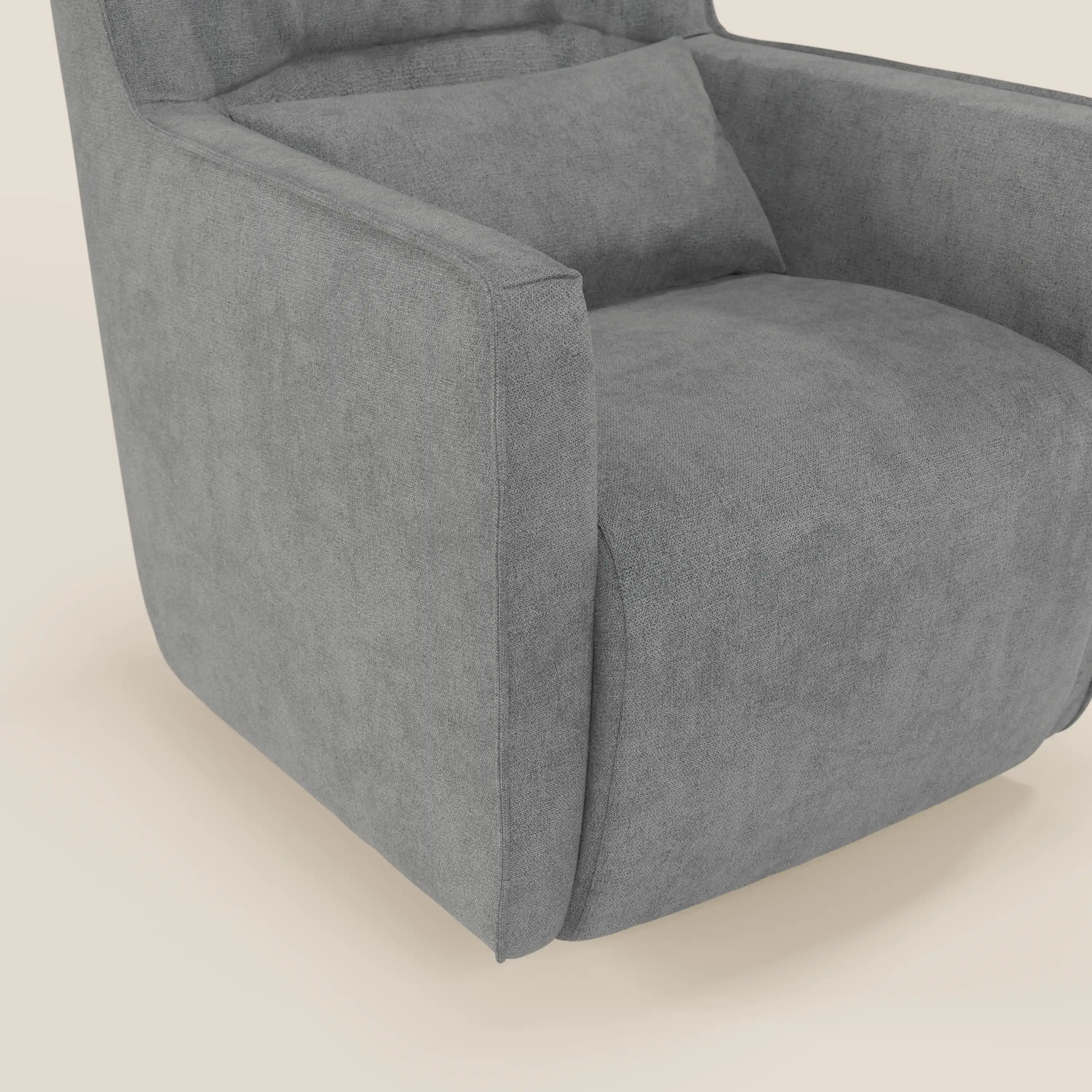 Tulla Fauteuil pivotant en tissu imperméable T02 gris - Image 5