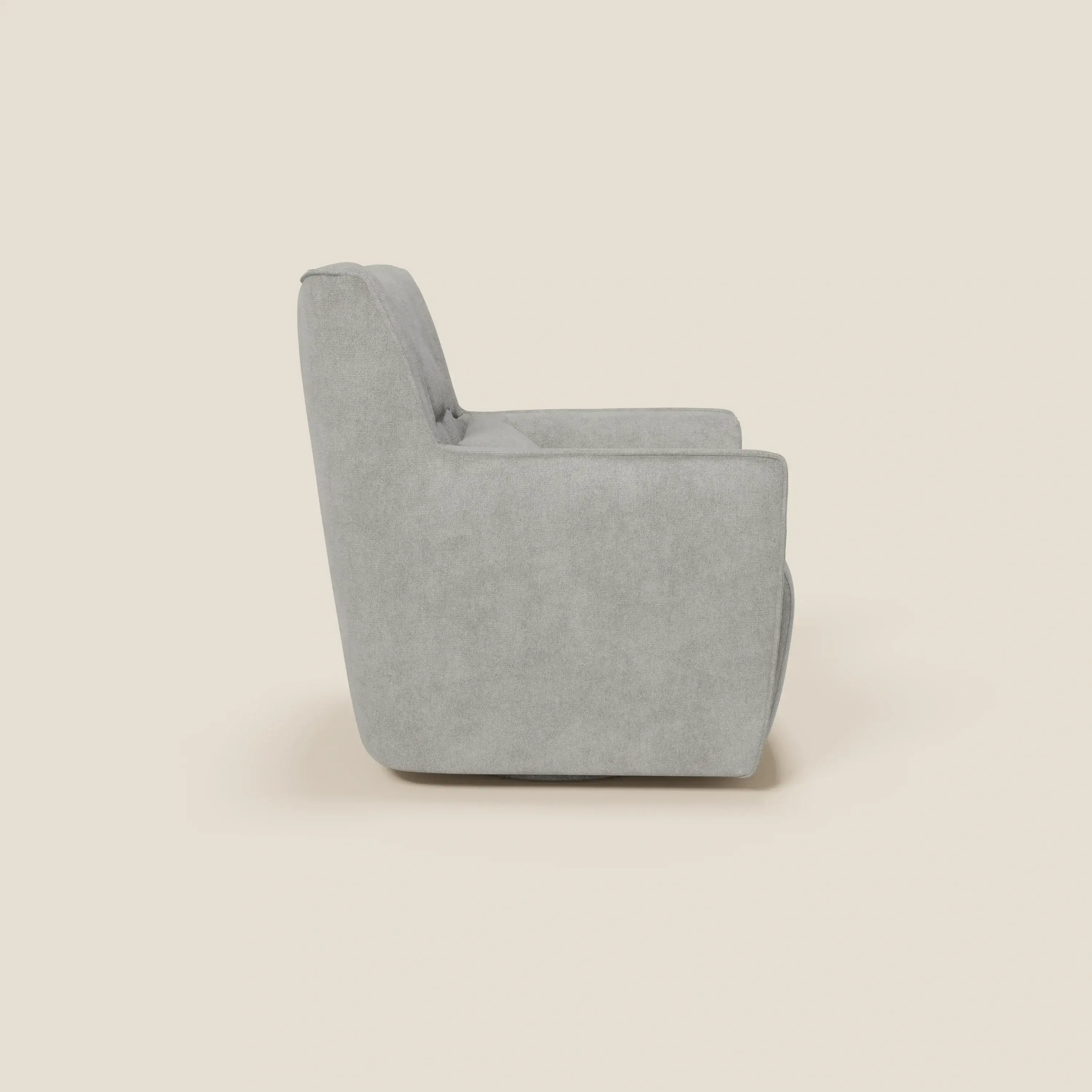 Tulla Fauteuil pivotant en tissu imperméable T02 gris clair - Image 3